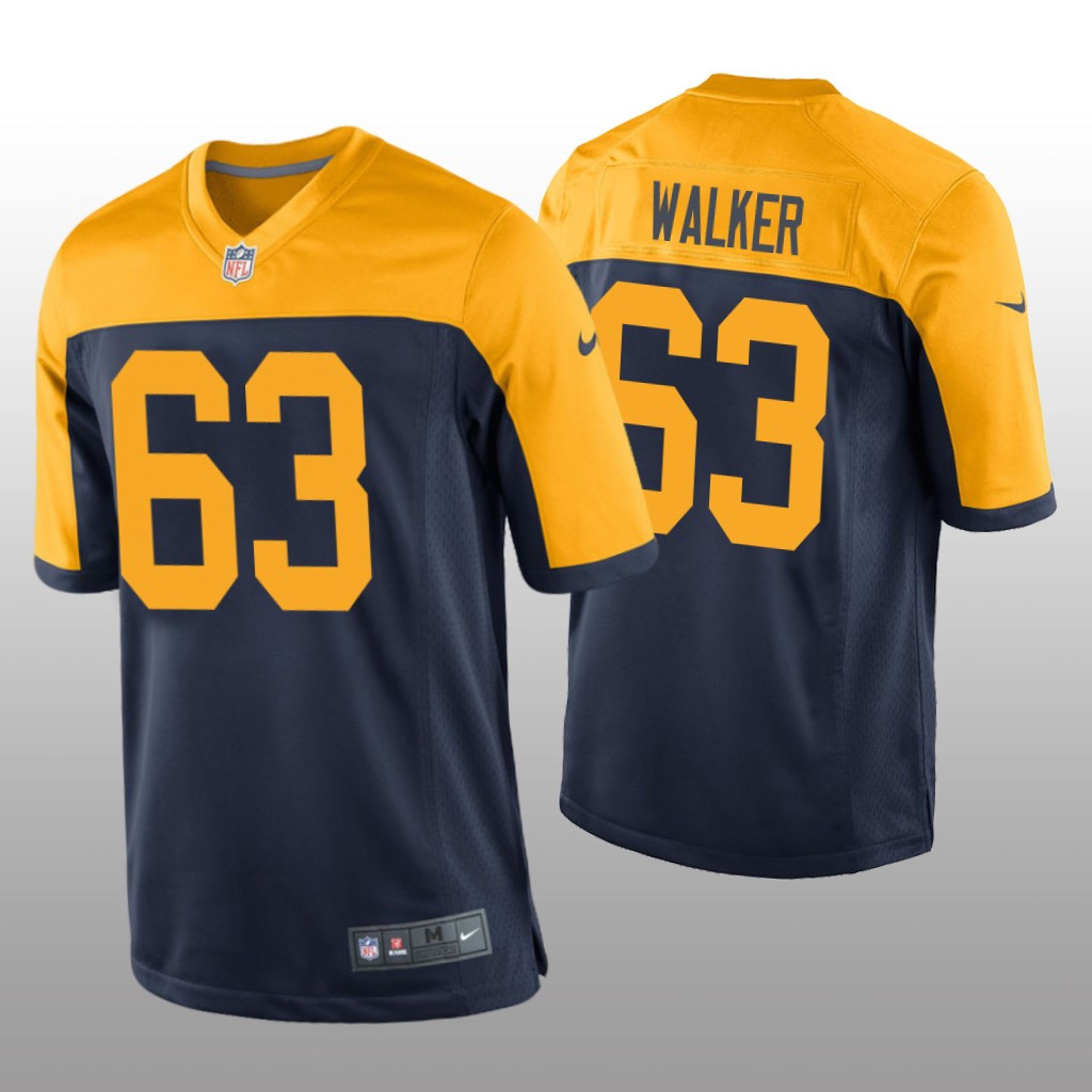 Hunk Wear - Green Bay Packers Rasheed Walker Navy Jersey Throwback Game - Men's