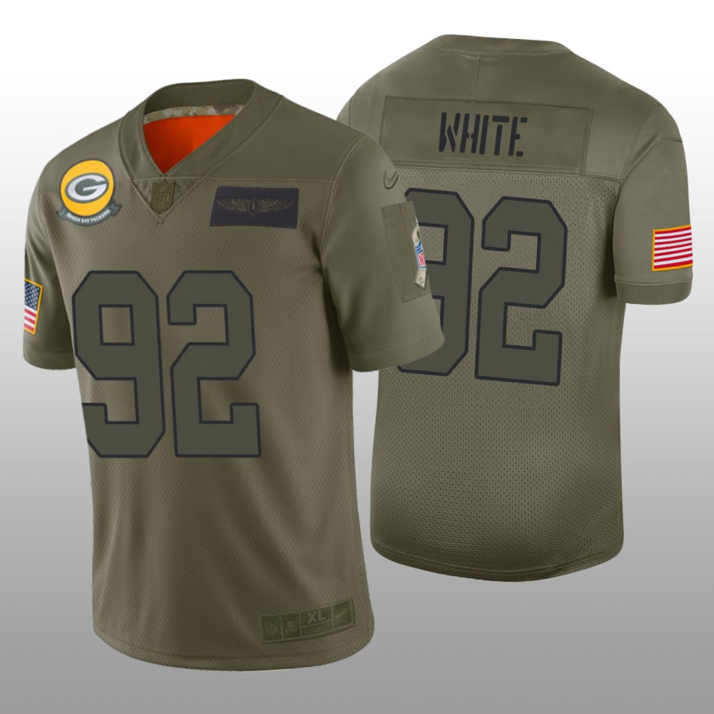 Hunk Wear - Green Bay Packers Reggie White Camo Limited Jersey Salute to Service - Men's