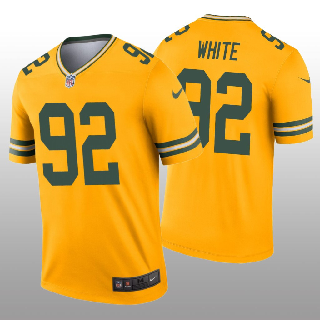Hunk Wear - Green Bay Packers Reggie White Gold Jersey Inverted Legend - Men's