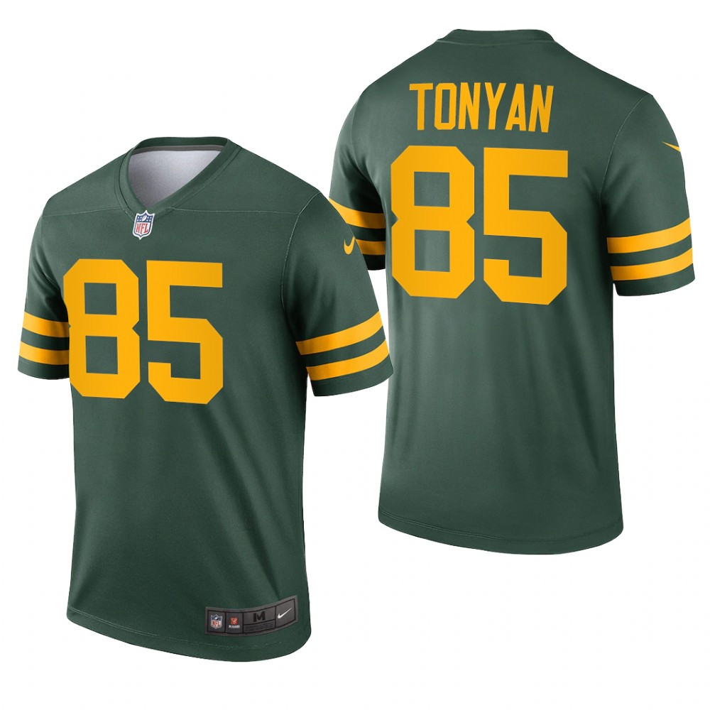 Hunk Wear - Green Bay Packers Robert Tonyan Green Jersey Alternate Legend - Men's