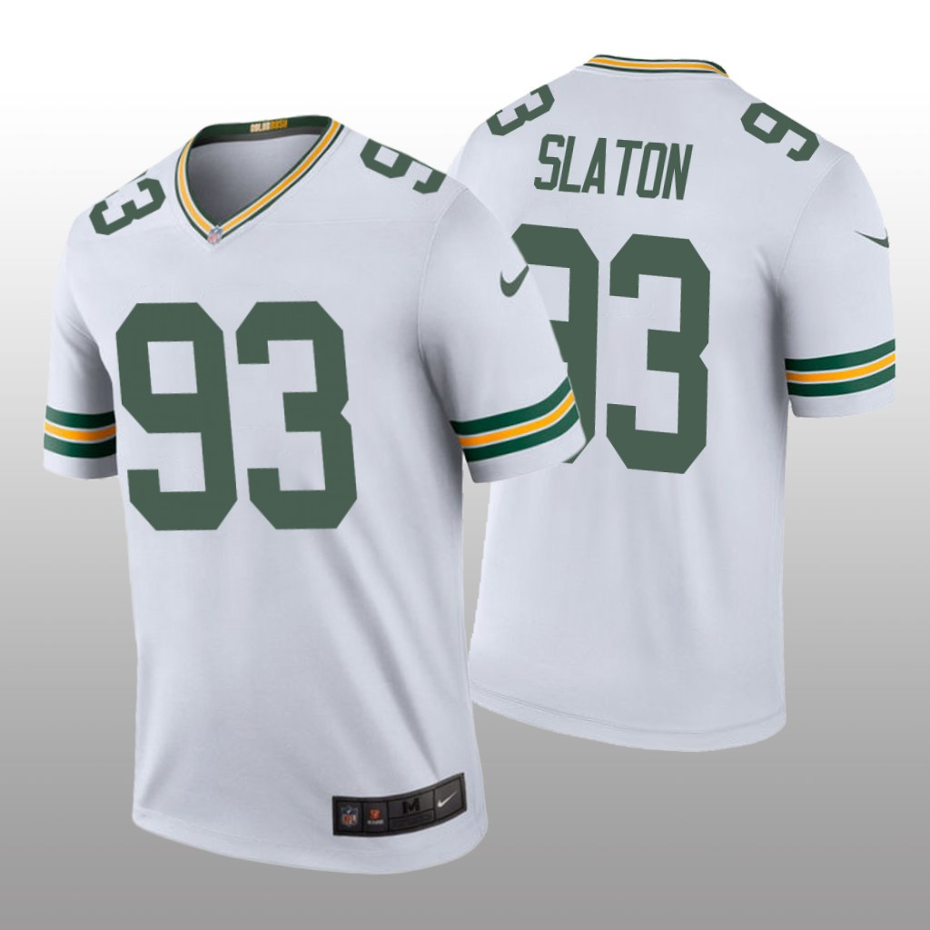 Hunk Wear - Green Bay Packers Tedarrell Slaton White Jersey Color Rush Legend - Men's