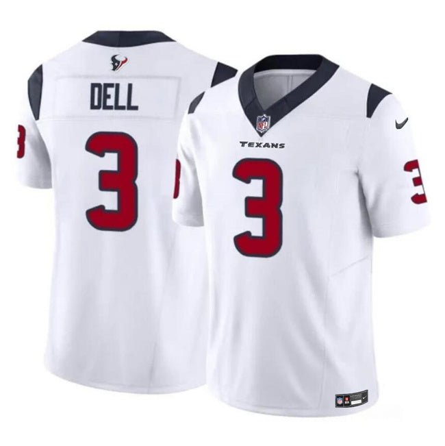 Hunk Wear - Houston Texans #3 Tank Dell White 2023 FUSE Vapor Untouchable Stitched Football Jersey