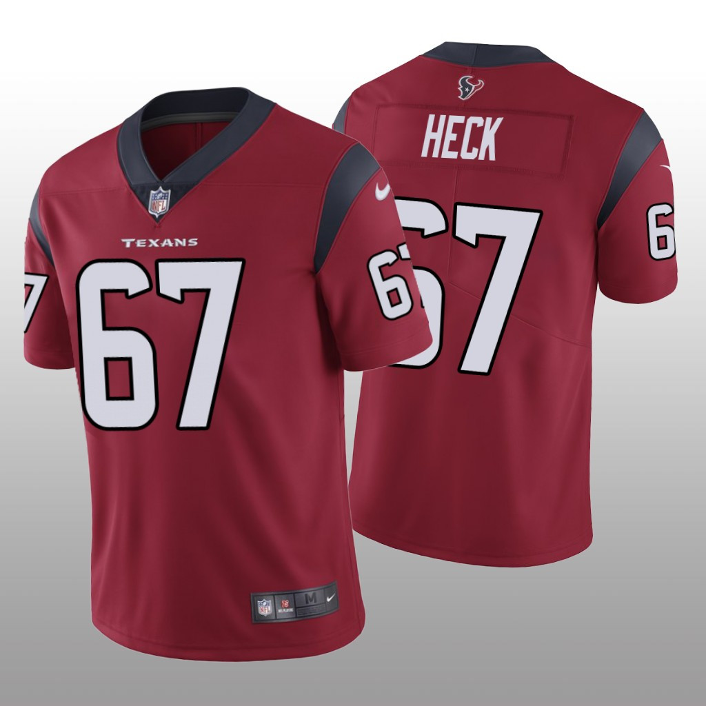 Hunk Wear - Houston Texans Charlie Heck Red Jersey Vapor Limited - Men's