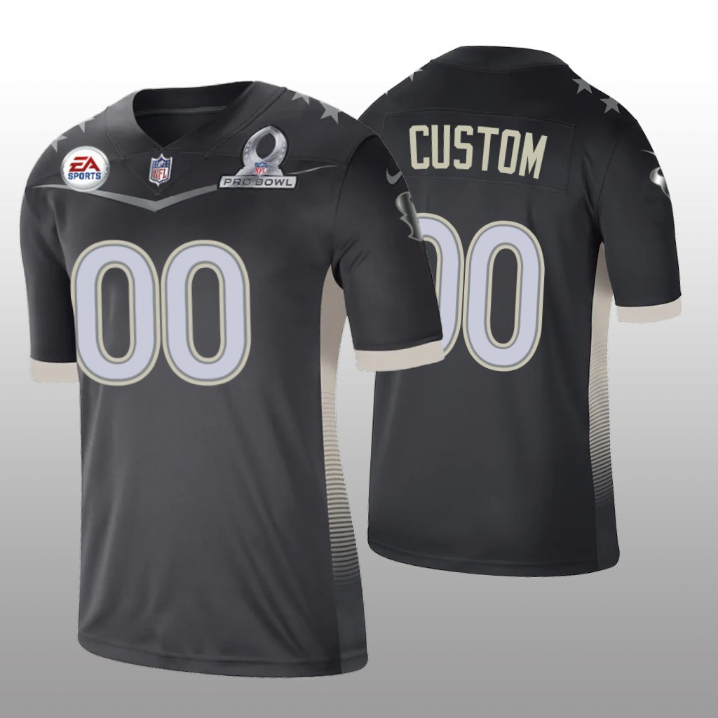 Hunk Wear - Houston Texans Custom Anthracite Jersey AFC Pro Bowl Game - Men's