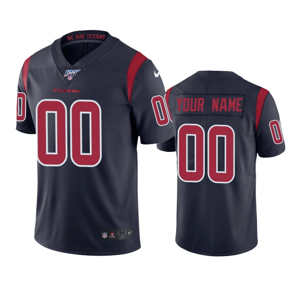 Hunk Wear - Houston Texans Custom Navy 100th Season Color Rush Jersey