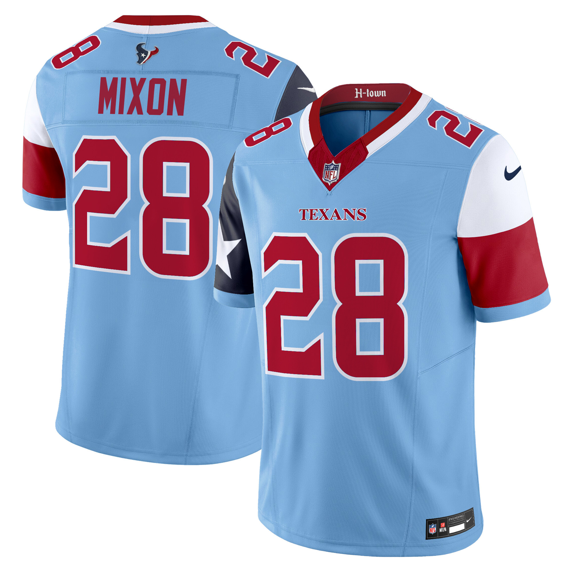 Hunk Wear - Houston Texans Joe Mixon Vapor Limited Jersey – All Stitched – Blue