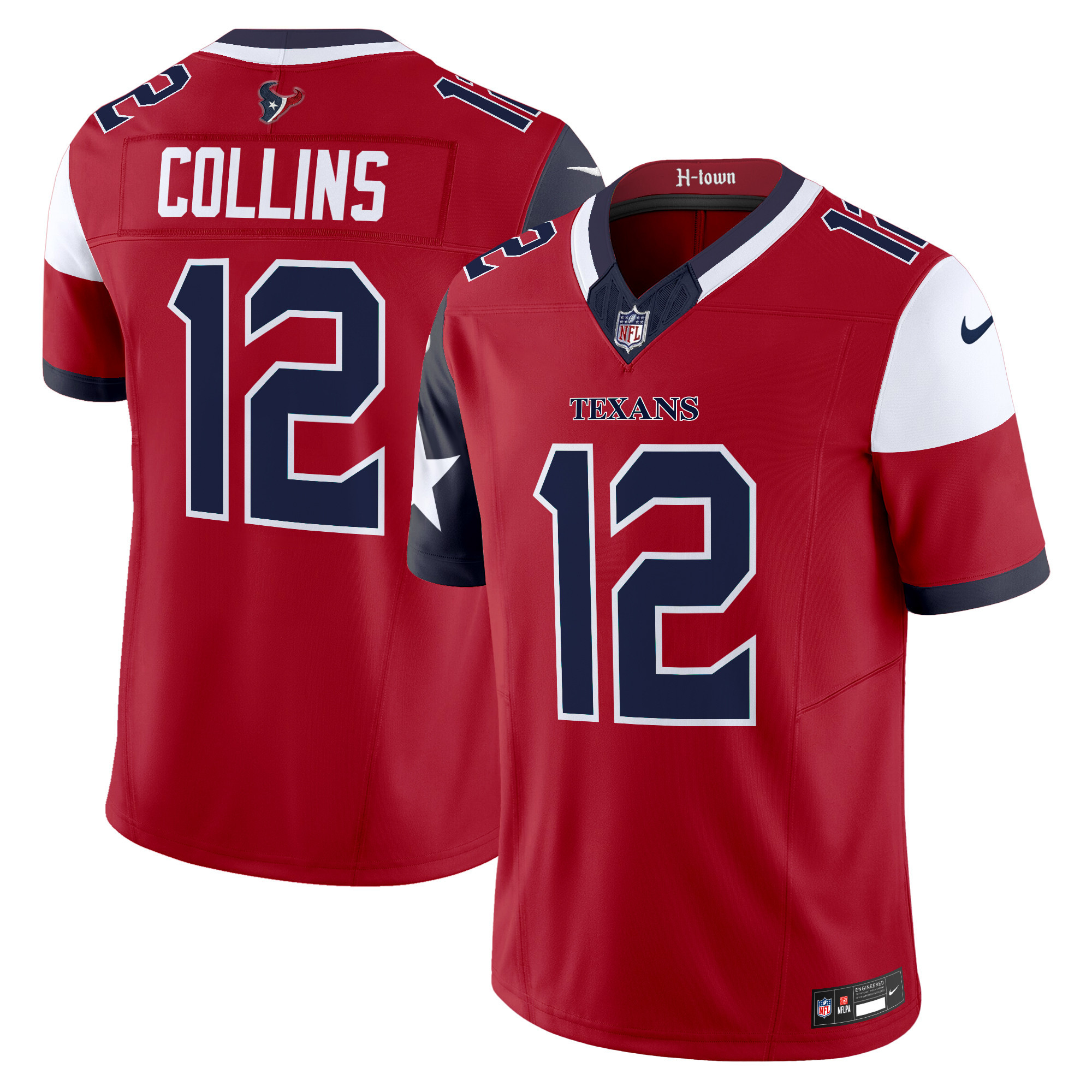 Hunk Wear - Houston Texans Nico Collins Vapor Limited Jersey – All Stitched – Red