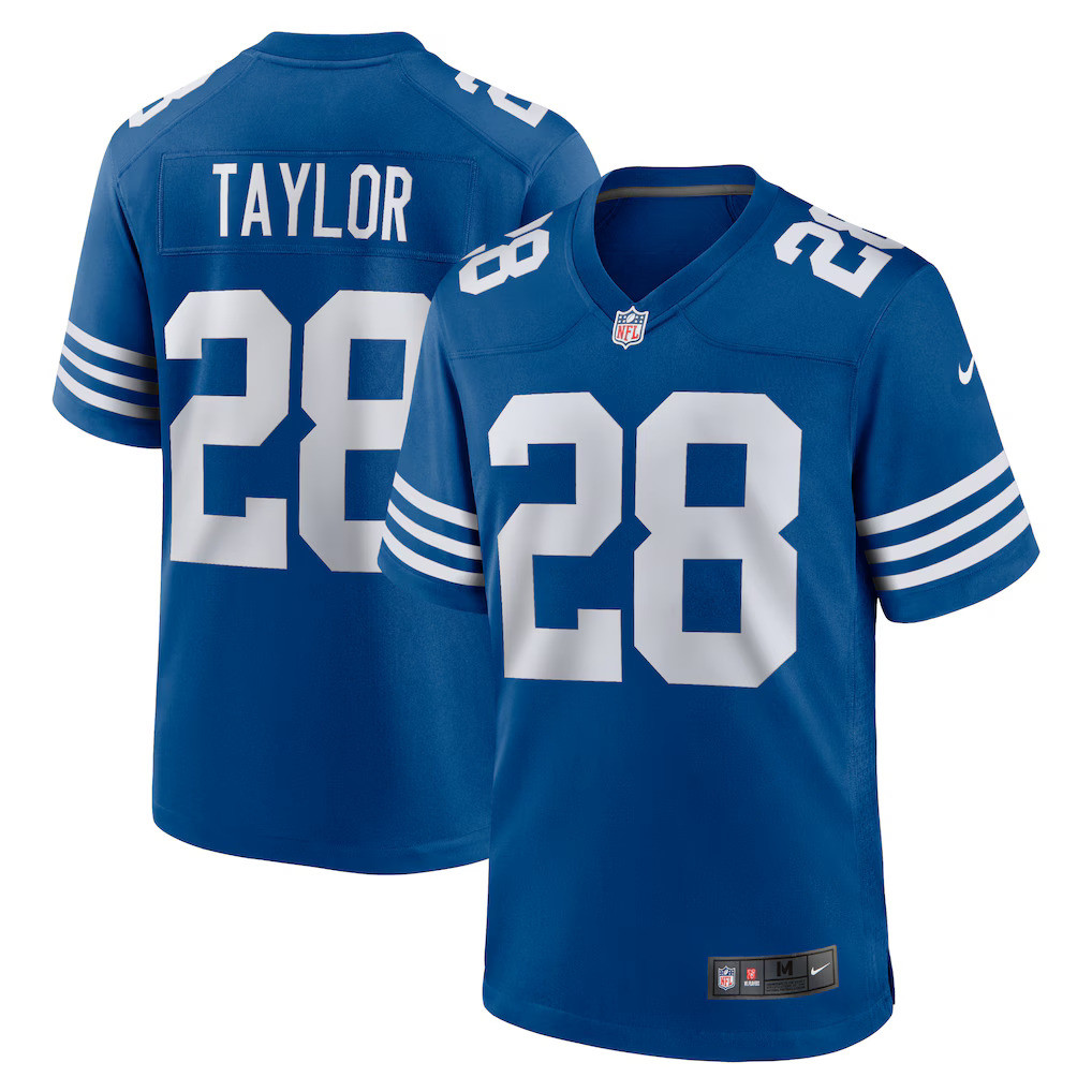 Hunk Wear - Indianapolis Colts #28 Jonathan Taylor Royal Alternate Game Jersey - IND-N06