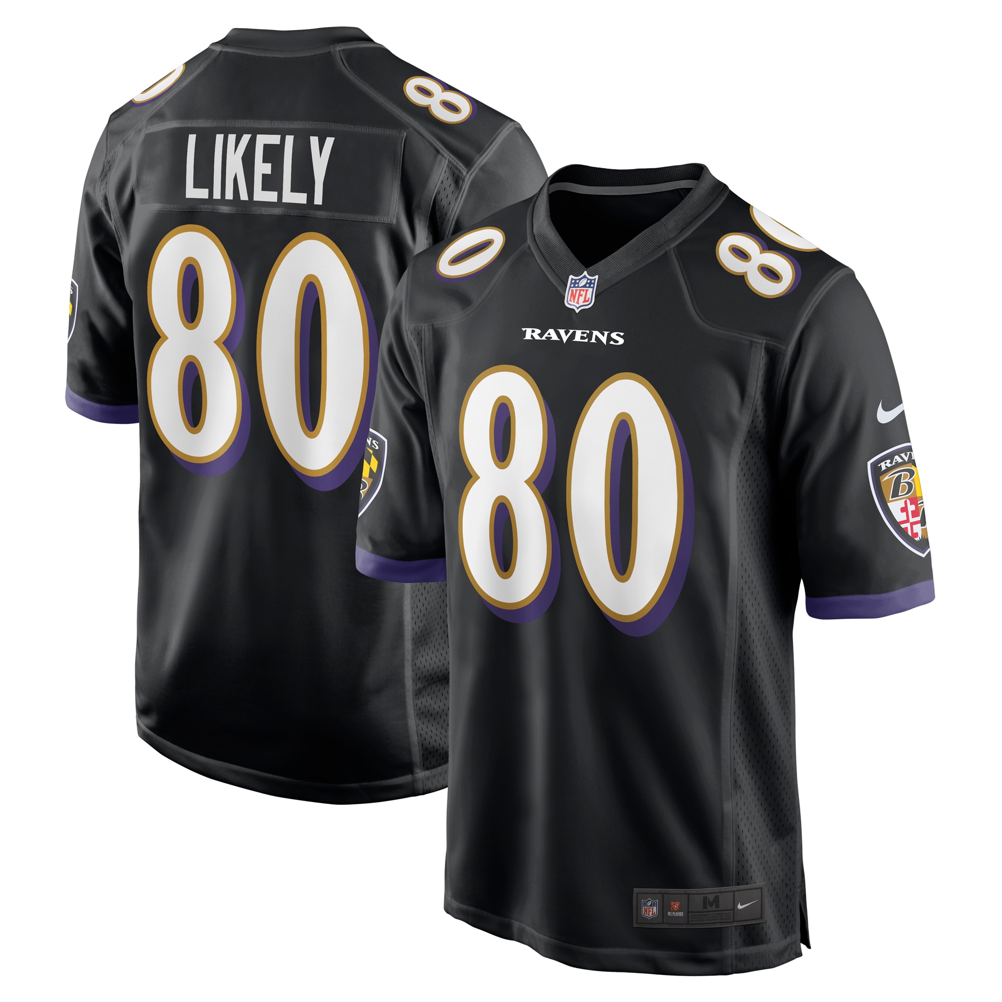 Hunk Wear - Isaiah Likely Baltimore Ravens Nike Alternate Game Jersey – Black