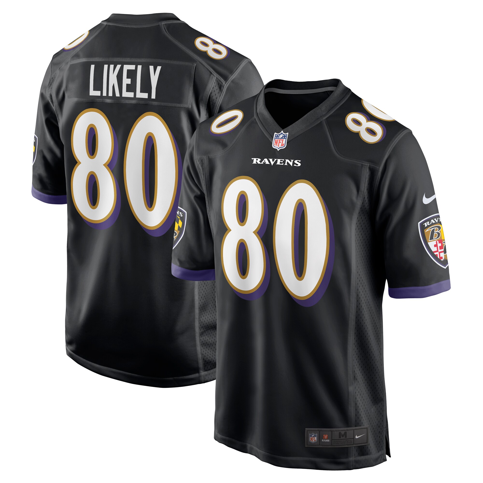 Hunk Wear - Isaiah Likely Baltimore Ravens Nike Alternate Game Jersey – Black