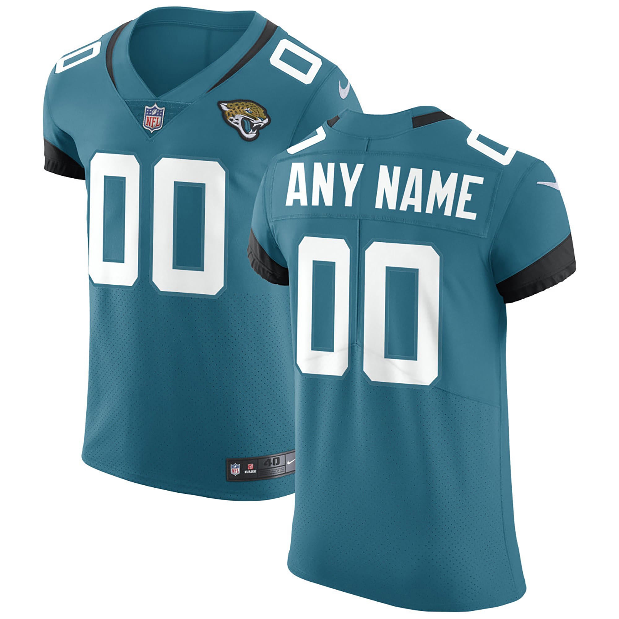 Hunk Wear - Jacksonville Jaguars Nike Vapor Untouchable Elite Custom Jersey Teal