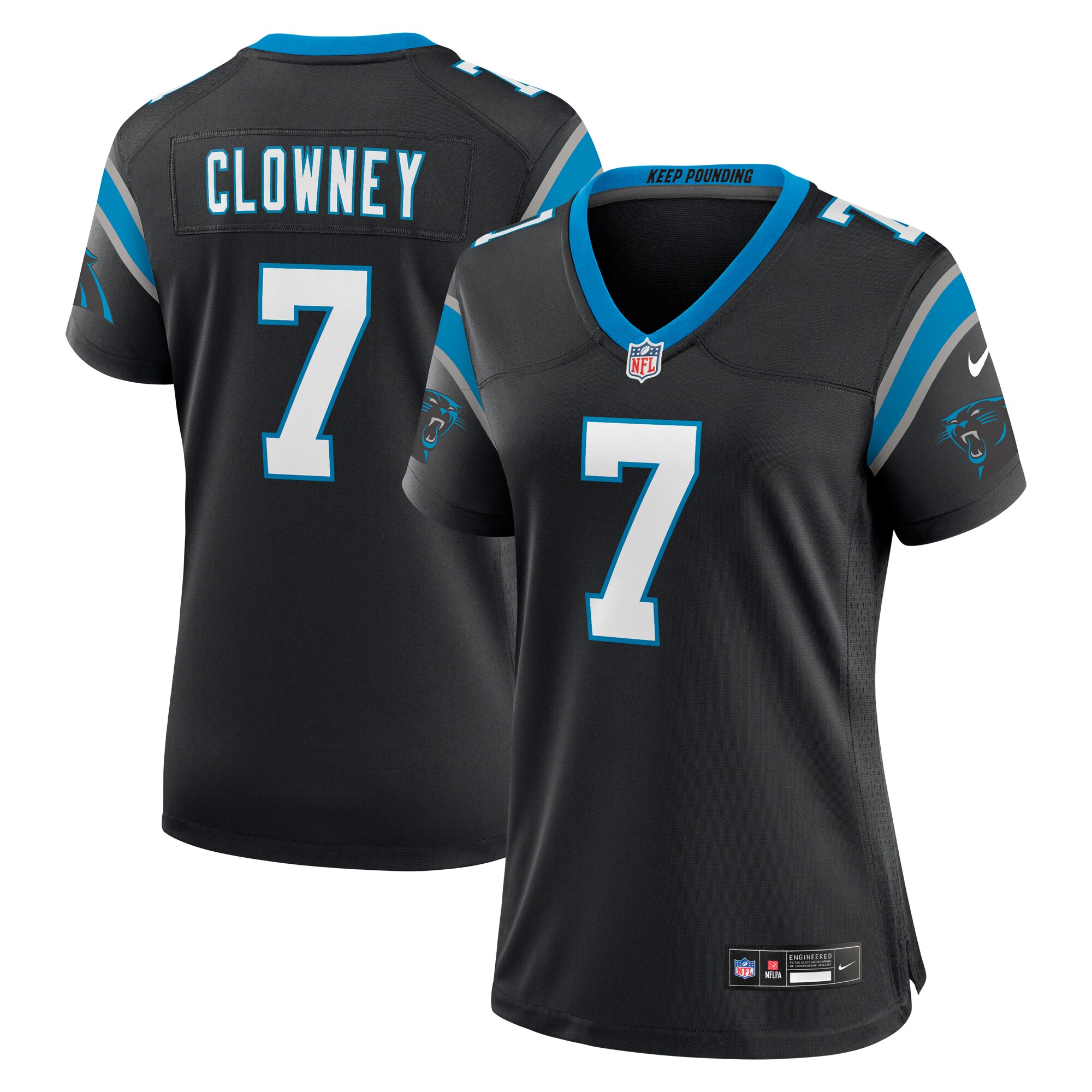 Hunk Wear - Jadeveon Clowney Carolina Panthers Nike Women's Game Jersey ' Black