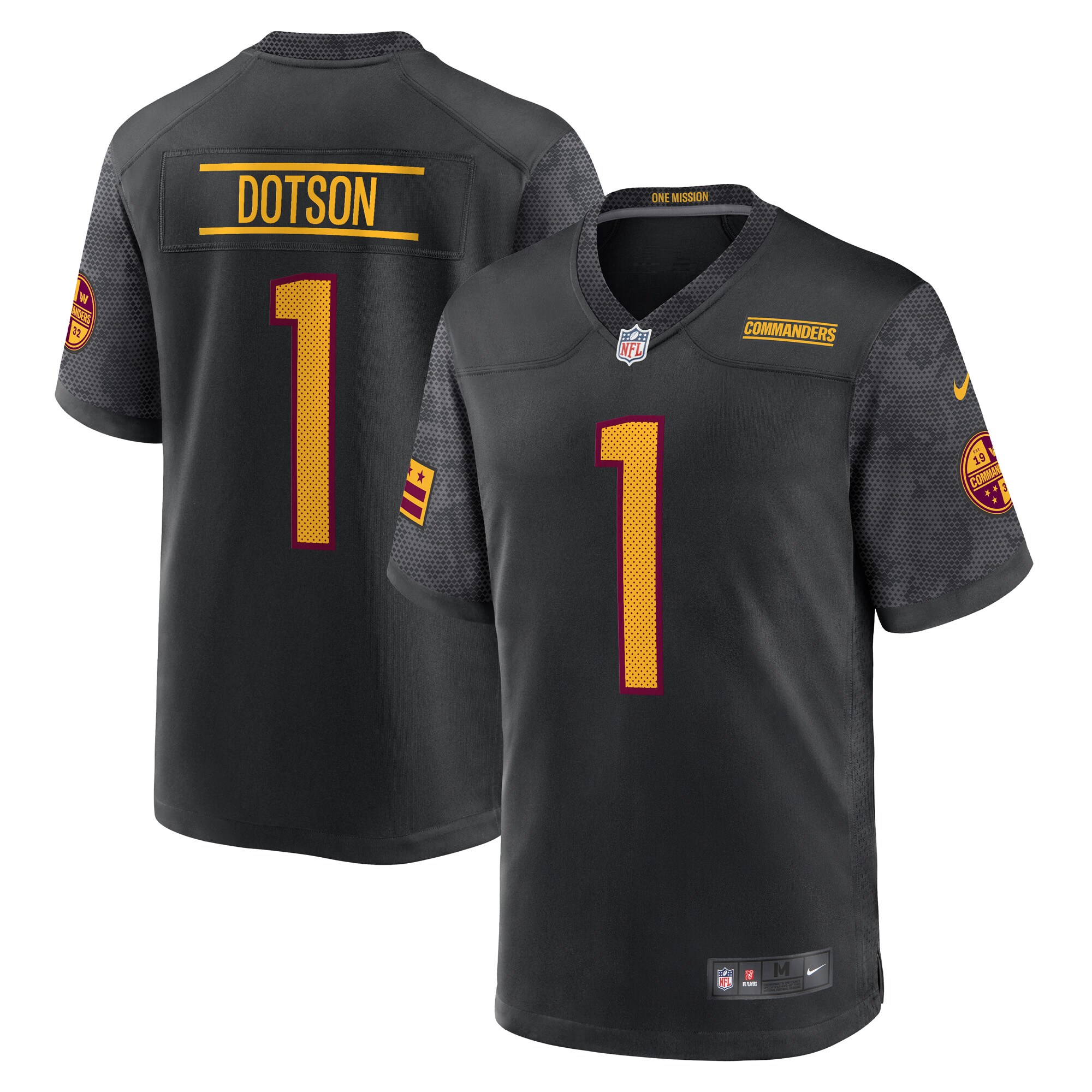 Hunk Wear - Jahan Dotson Washington Commanders Nike Alternate Game Jersey – Black
