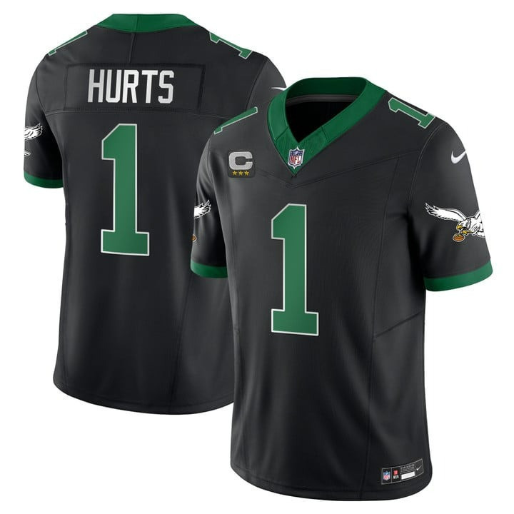Hunk Wear - Jalen Hurts Men's Philadelphia Eagles Kelly Green Vapor Limited V2 Kelly Black Jersey