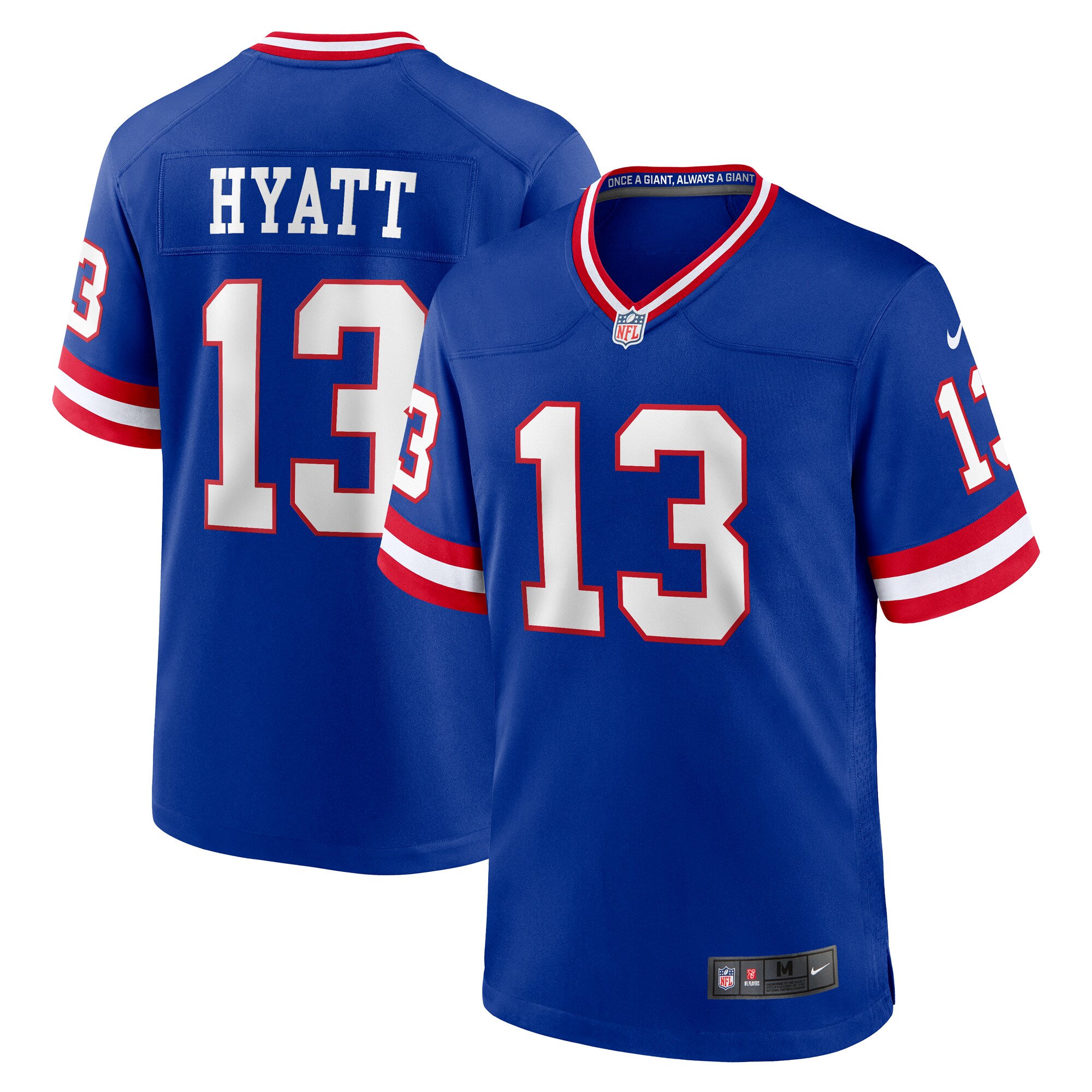 Hunk Wear - Jalin Hyatt New York Giants Nike Team Game Jersey ' Royal