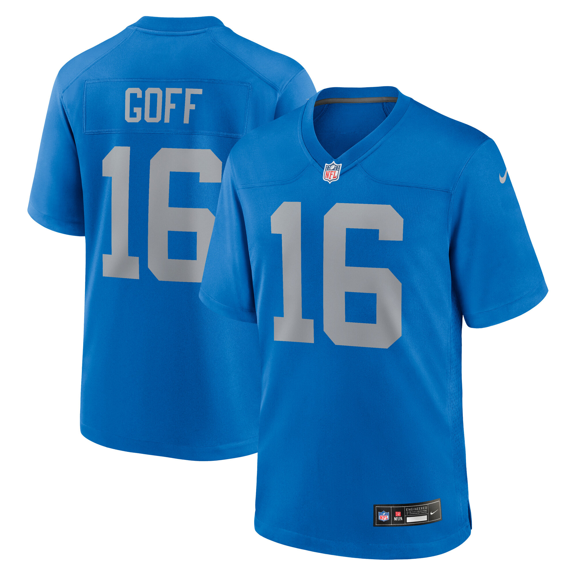 Hunk Wear - Jared Goff Detroit Lions Nike Alternate Game Jersey – Blue