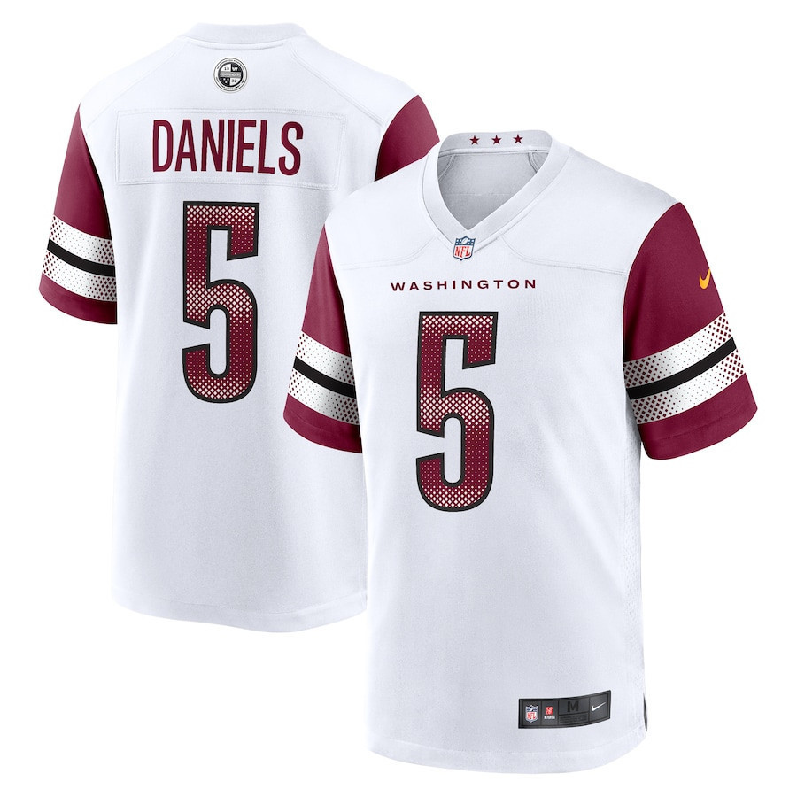 Hunk Wear - Jayden Daniels 5 Washington Commanders Player Game Men Jersey ' White