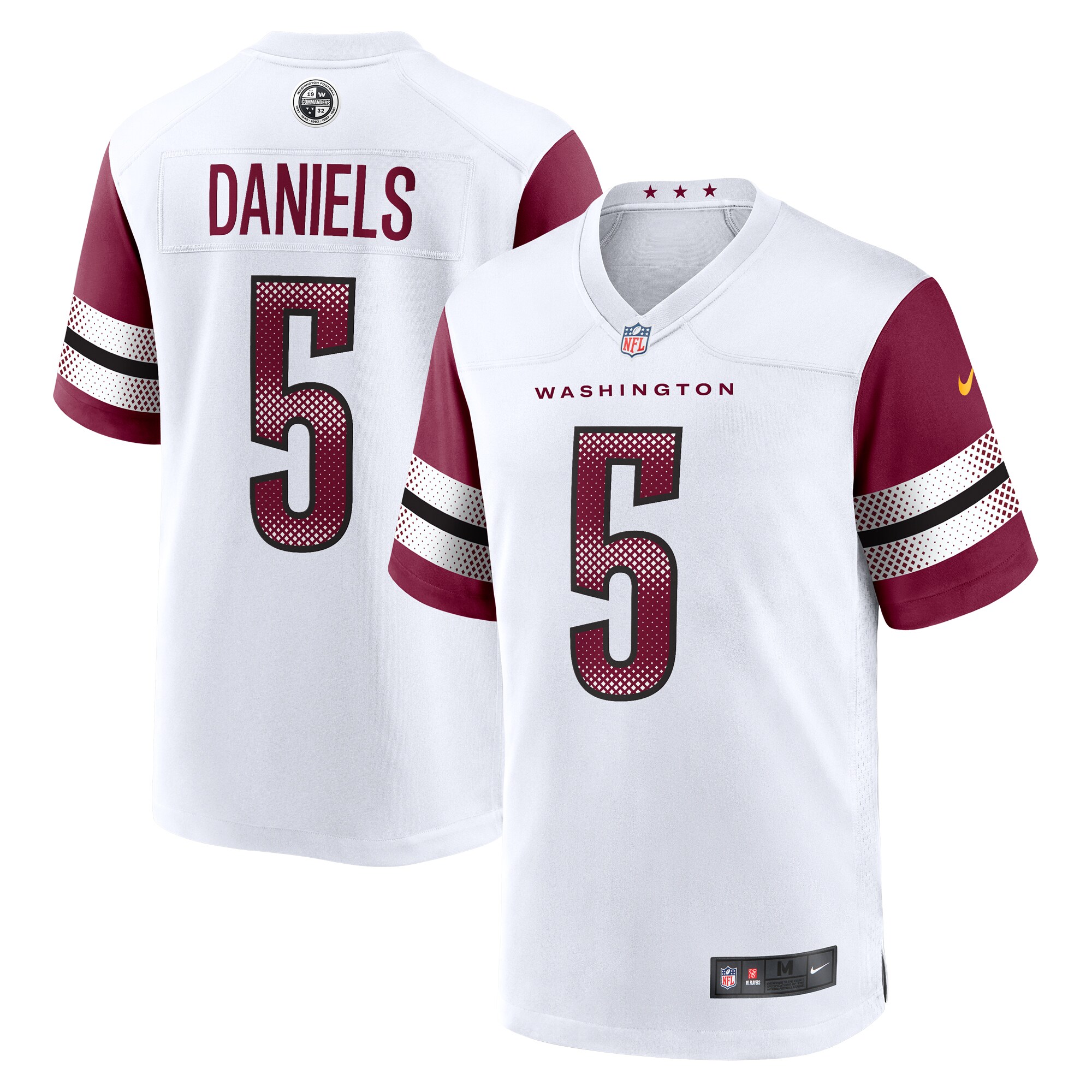 Hunk Wear - Jayden Daniels Washington Commanders Nike 2024 NFL Draft First Round Pick Player Game Jersey ' White