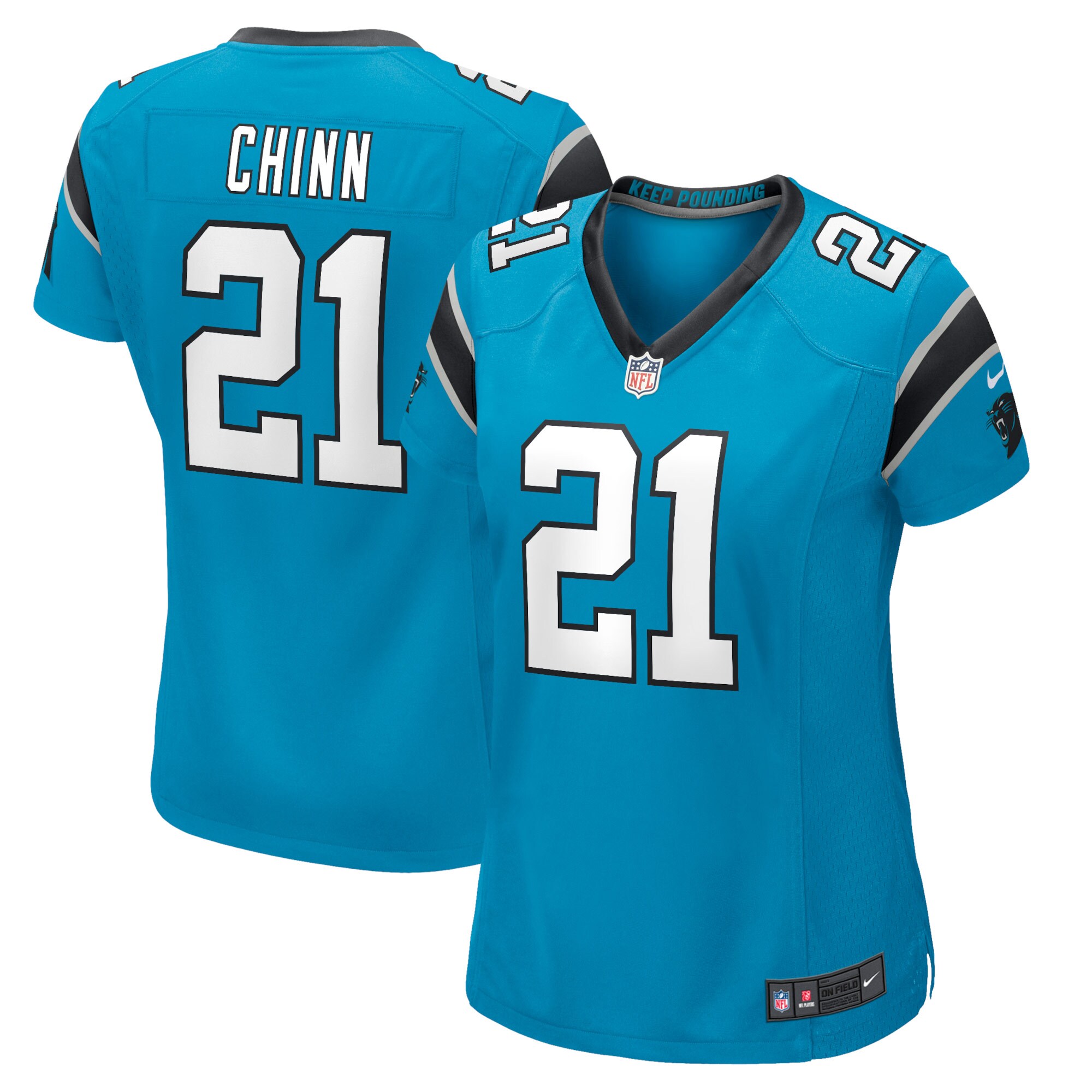 Hunk Wear - Jeremy Chinn Carolina Panthers Nike Women's Player Game Jersey ' Blue