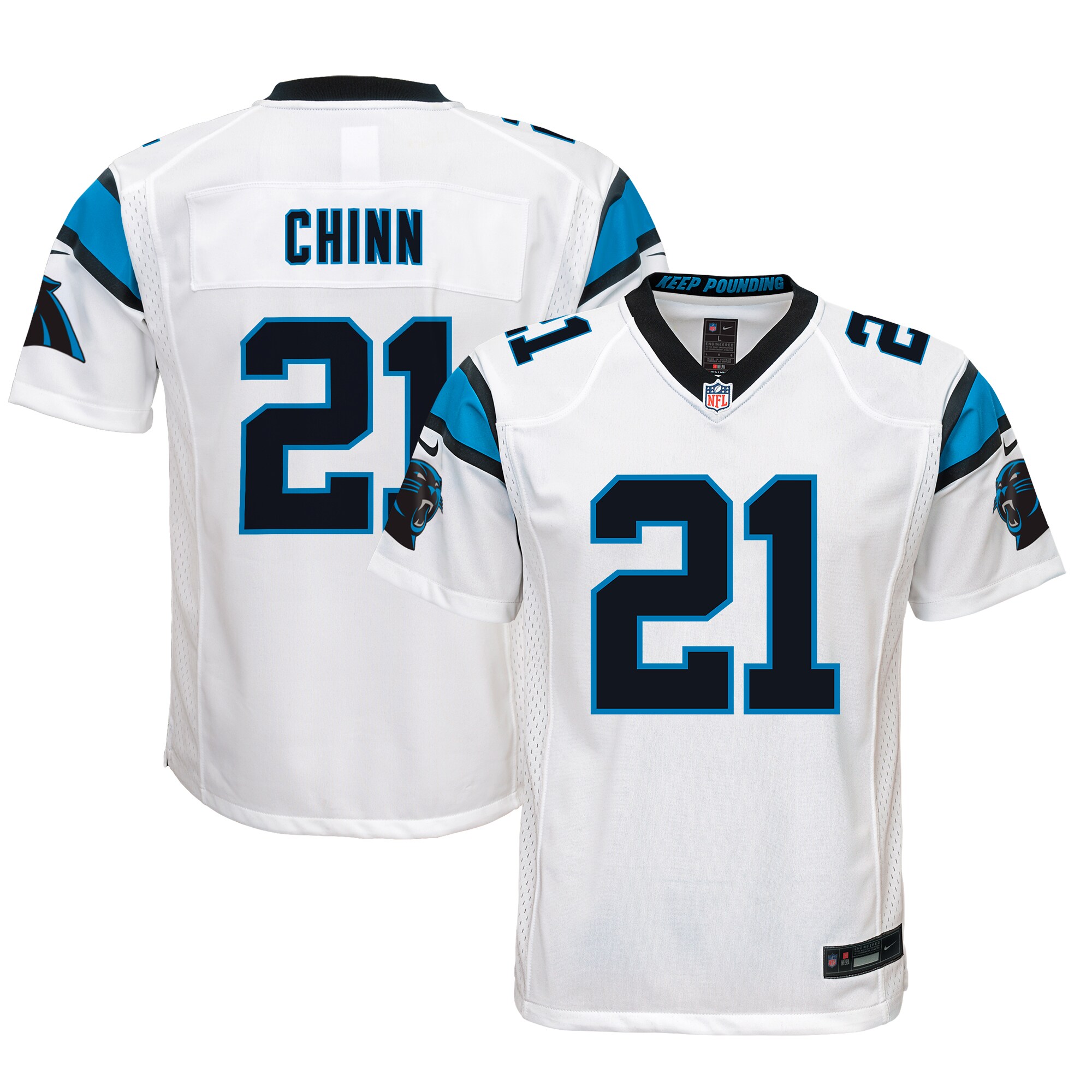 Hunk Wear - Jeremy Chinn Carolina Panthers Nike Youth Game Jersey ' White