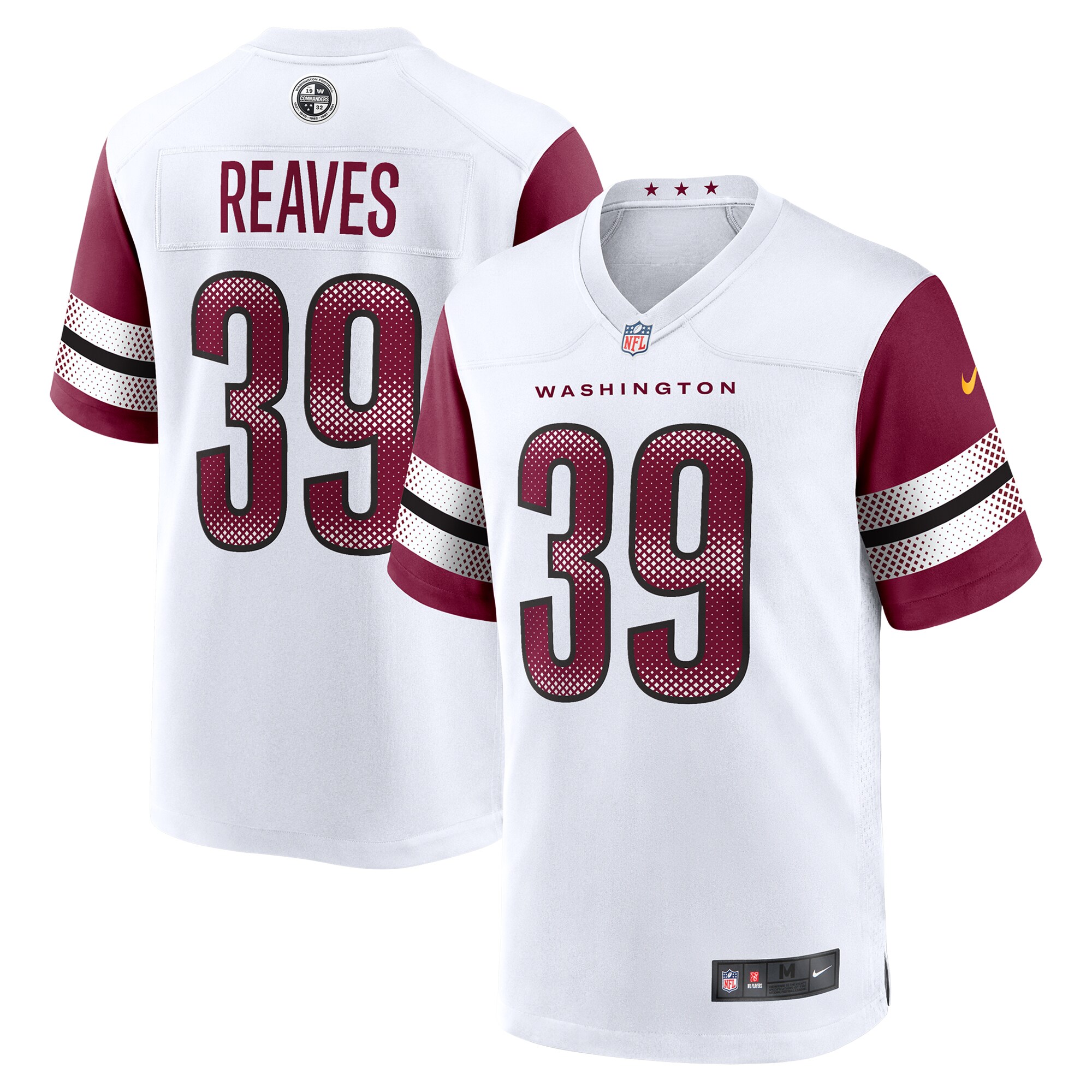 Hunk Wear - Jeremy Reaves Washington Commanders Nike Game Jersey ' White