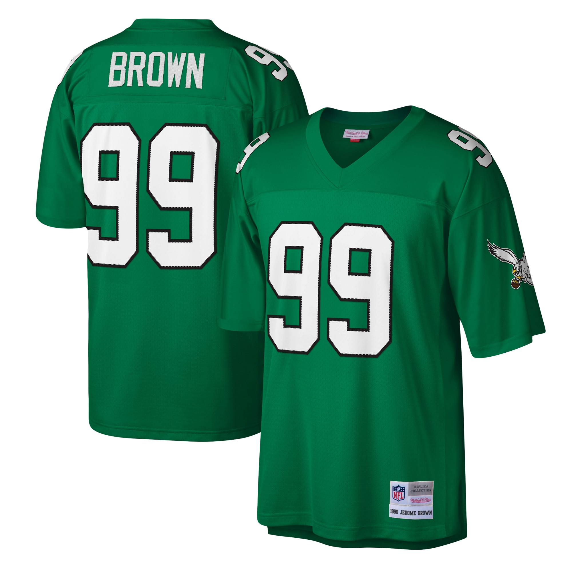 Hunk Wear - Jerome Brown Philadelphia Eagles Mitchell & Ness Legacy Replica Jersey – Kelly Green