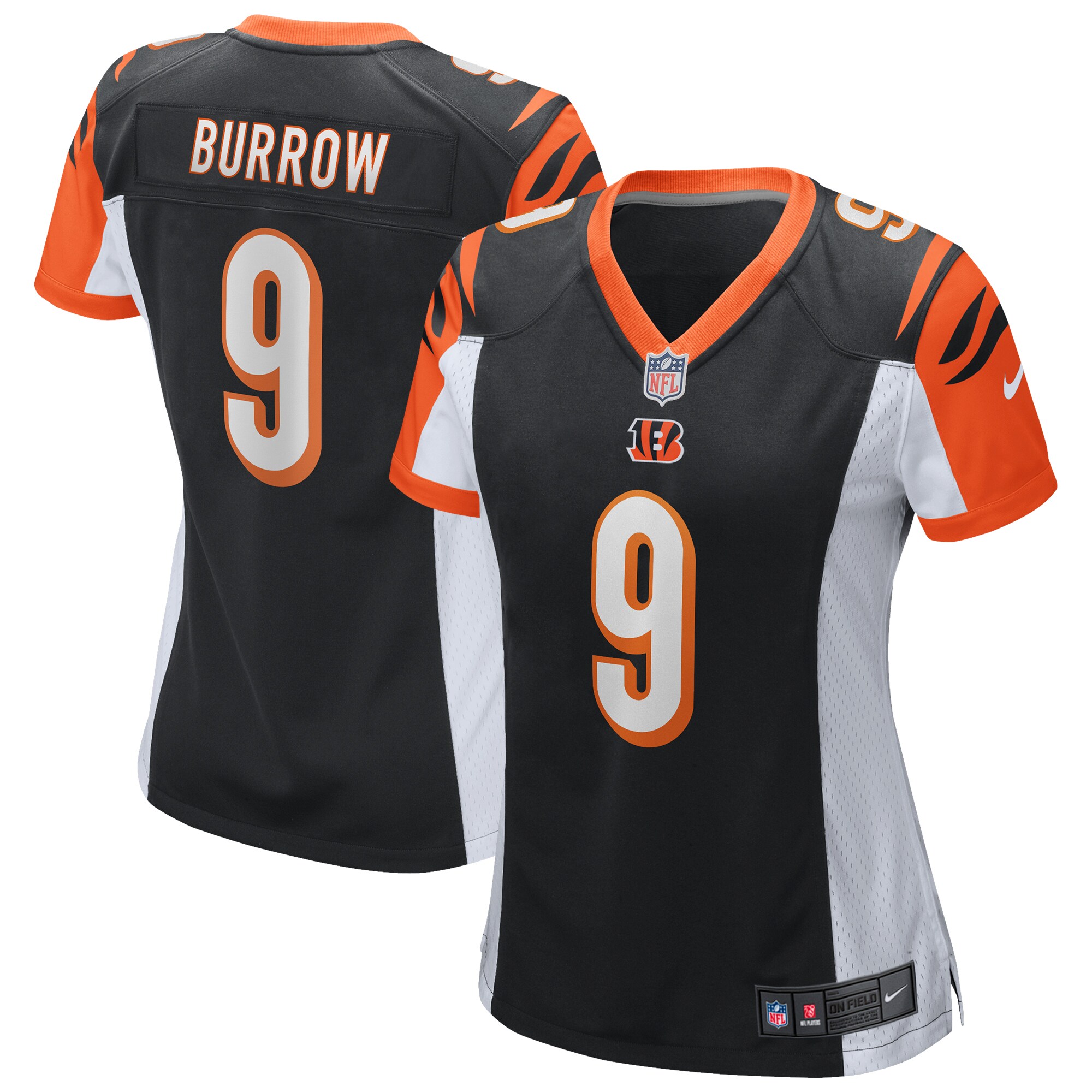 Hunk Wear - Joe Burrow Cincinnati Bengals Nike Women's Team Game Jersey ' Black
