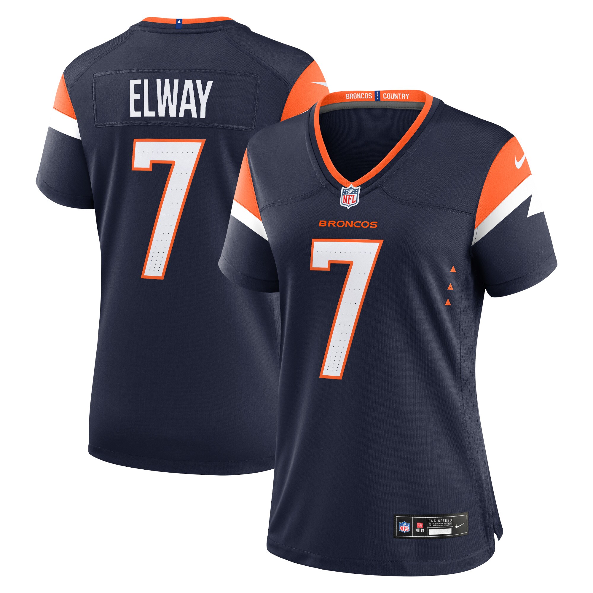 Hunk Wear - John Elway Denver Broncos Nike Women's Retired Player Alternate Game Jersey ' Navy