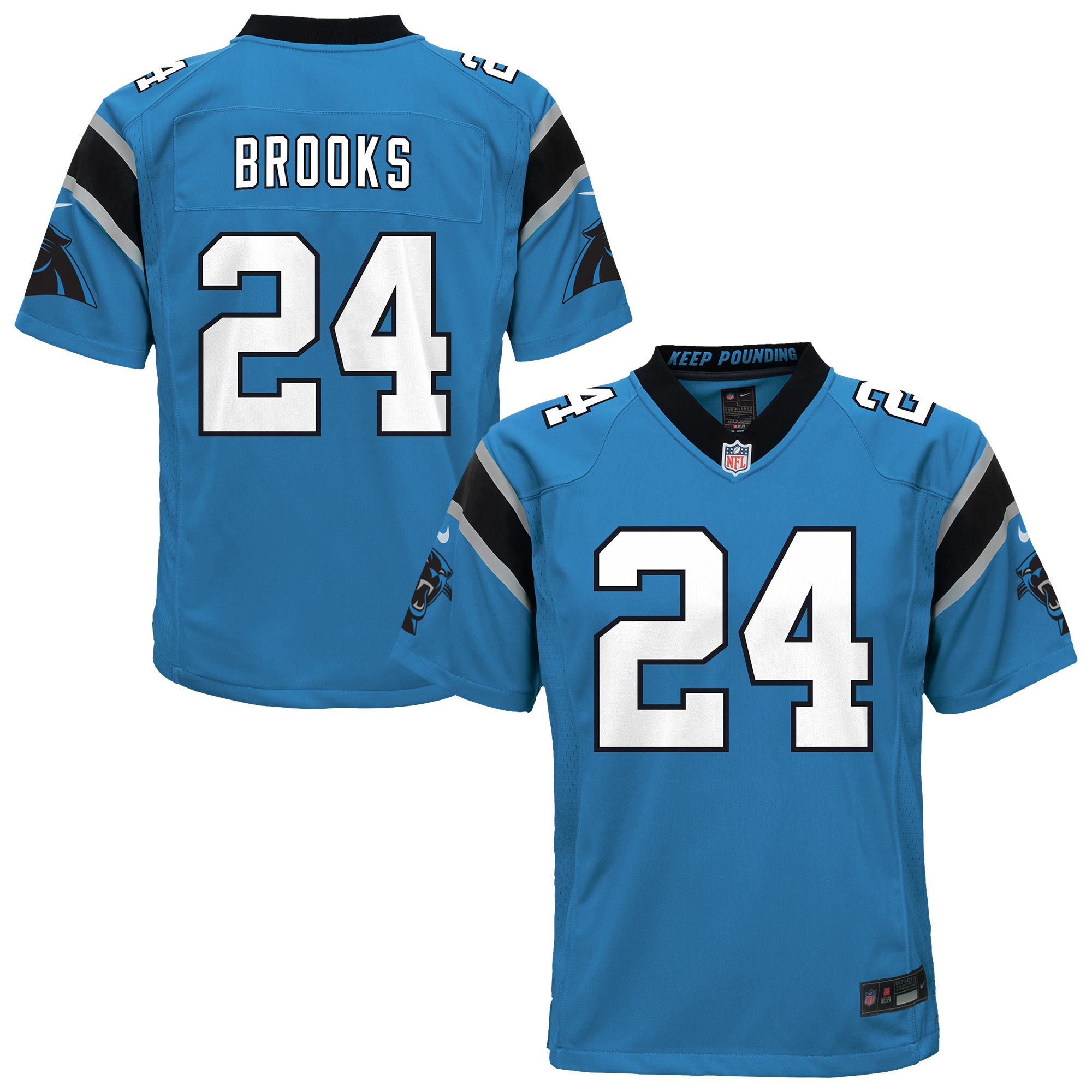 Hunk Wear - Jonathon Brooks Carolina Panthers Nike Youth Alternate Game Jersey ' Blue
