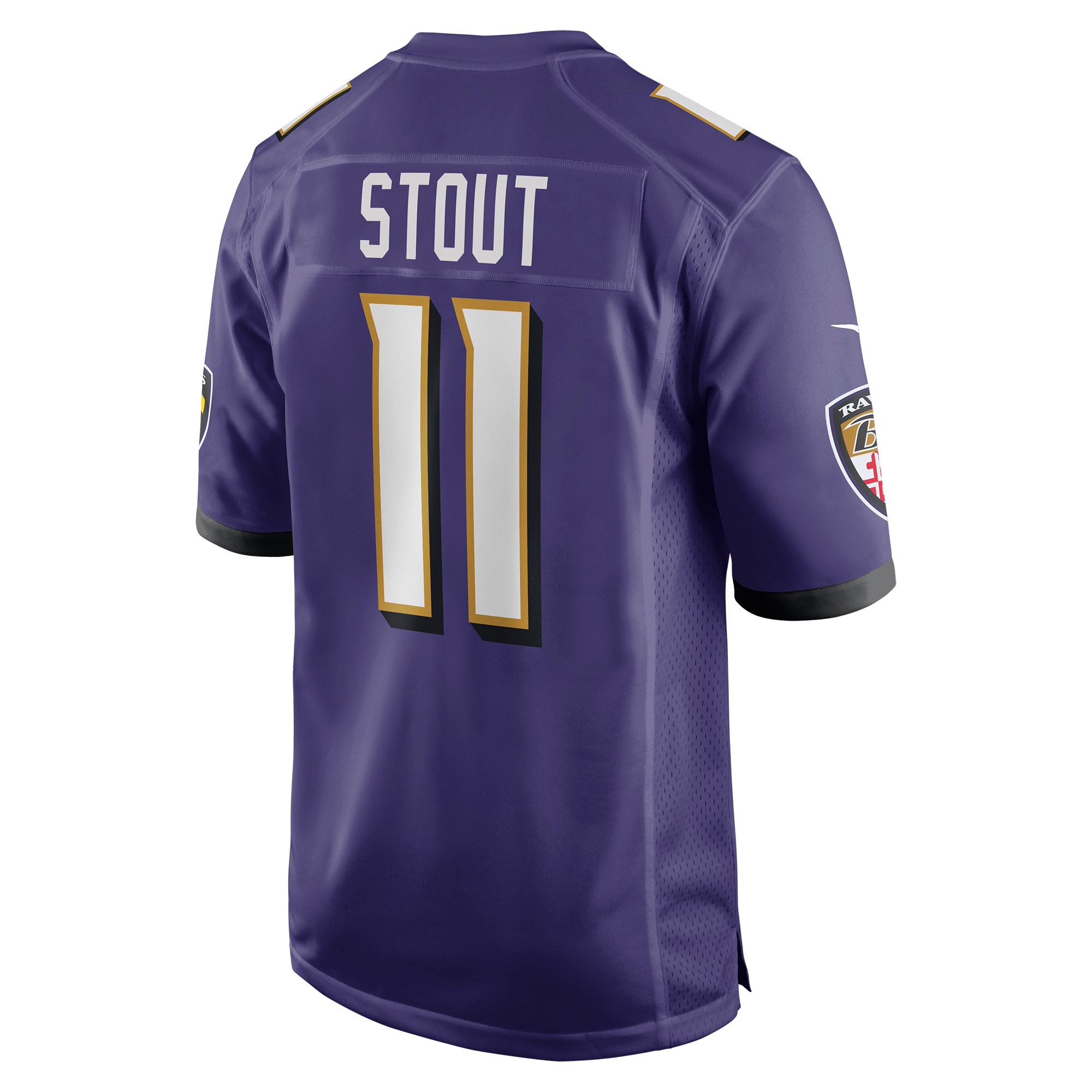 Hunk Wear - Jordan Stout Baltimore Ravens Nike Player Game Jersey – Purple