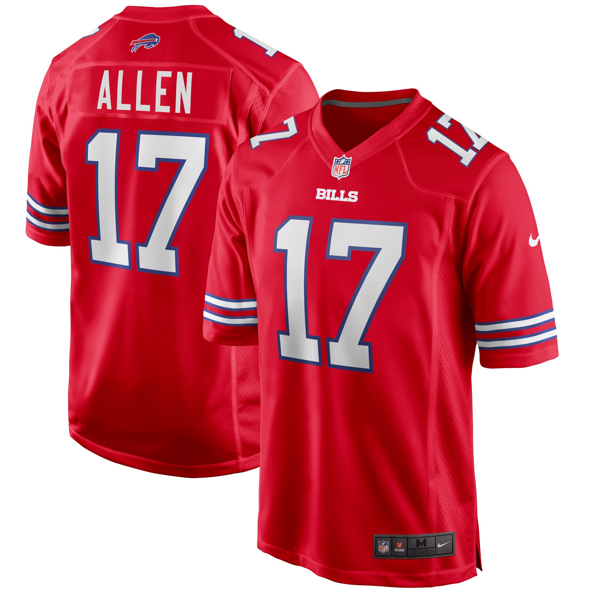 Hunk Wear - Josh Allen Buffalo Bills Nike Alternate Game Player Jersey ' Red
