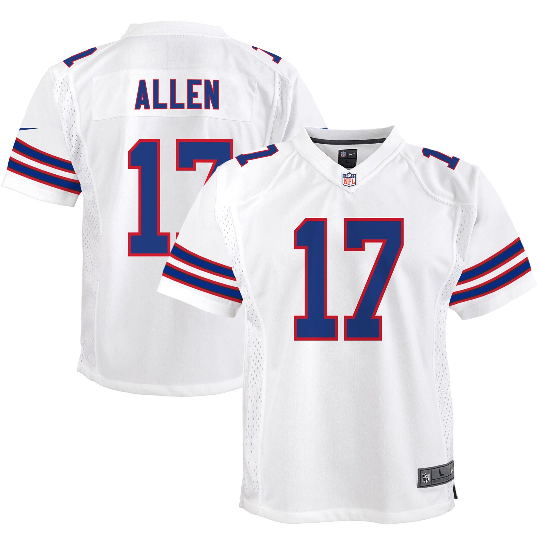 Hunk Wear - Josh Allen Buffalo Bills Nike Youth Game Jersey ' White