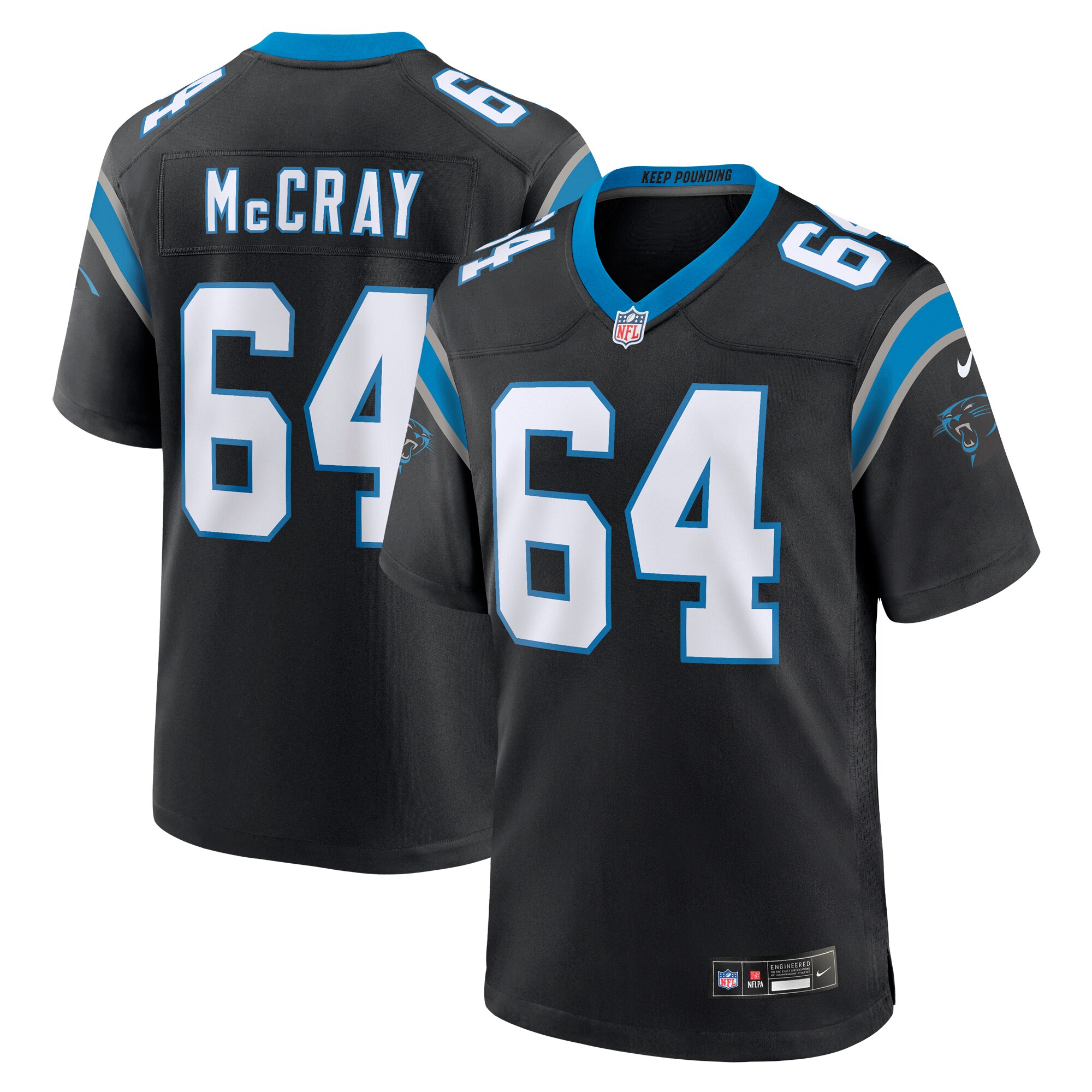 Hunk Wear - Justin McCray Carolina Panthers Nike Team Game Jersey ' Black