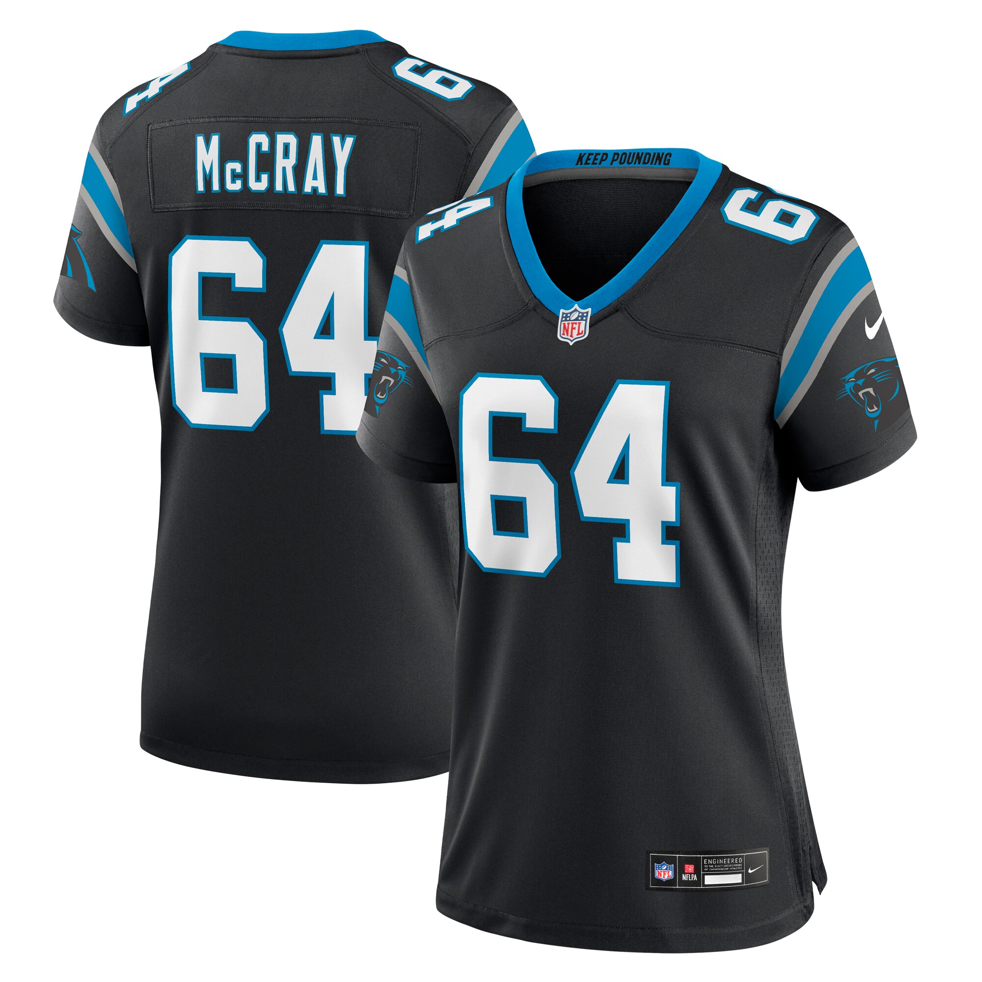 Hunk Wear - Justin McCray Carolina Panthers Nike Women's Team Game Jersey ' Black