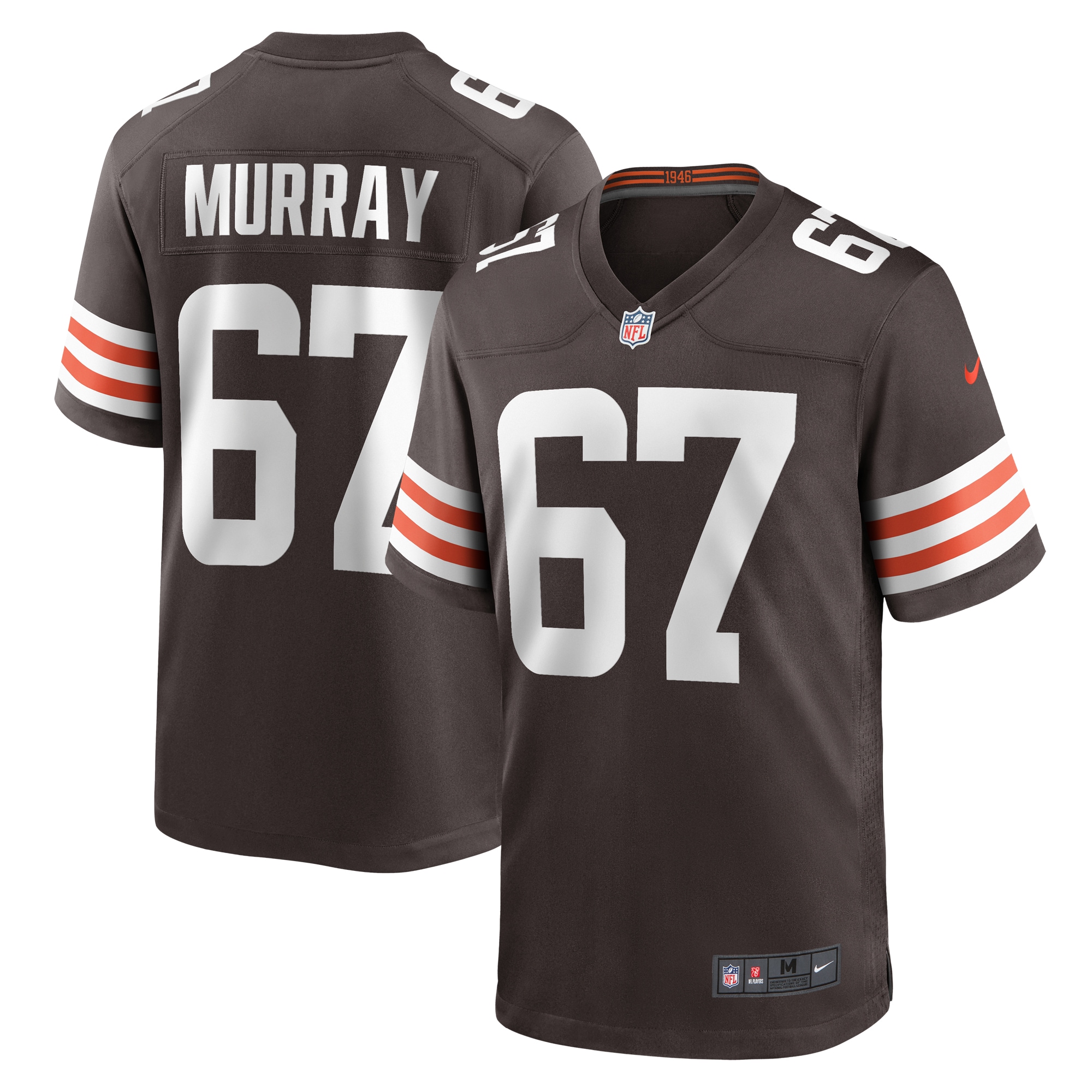 Hunk Wear - Justin Murray Cleveland Browns Nike Team Game Jersey – Brown