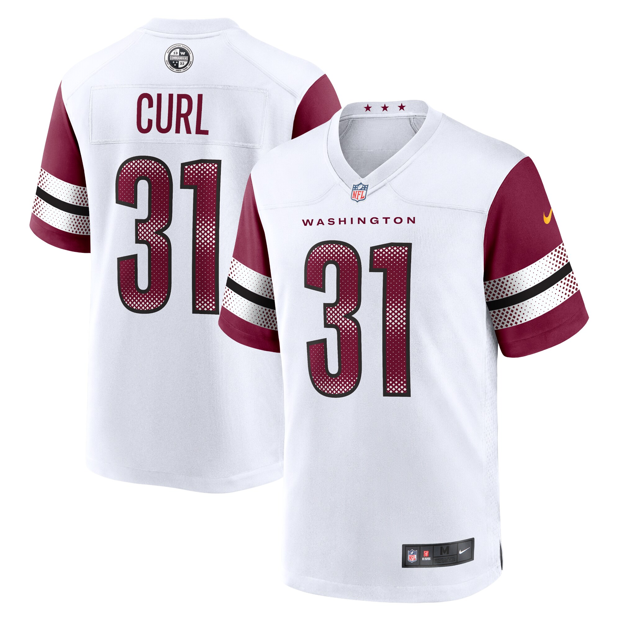 Hunk Wear - Kamren Curl Washington Commanders Nike Game Jersey ' White