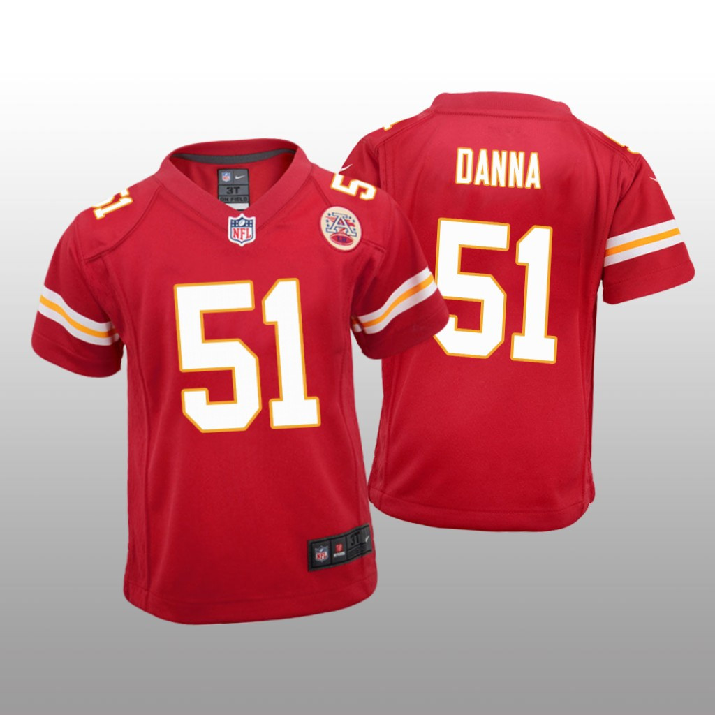 Hunk Wear - Kansas City Chiefs Michael Danna Red Jersey Game - Youth