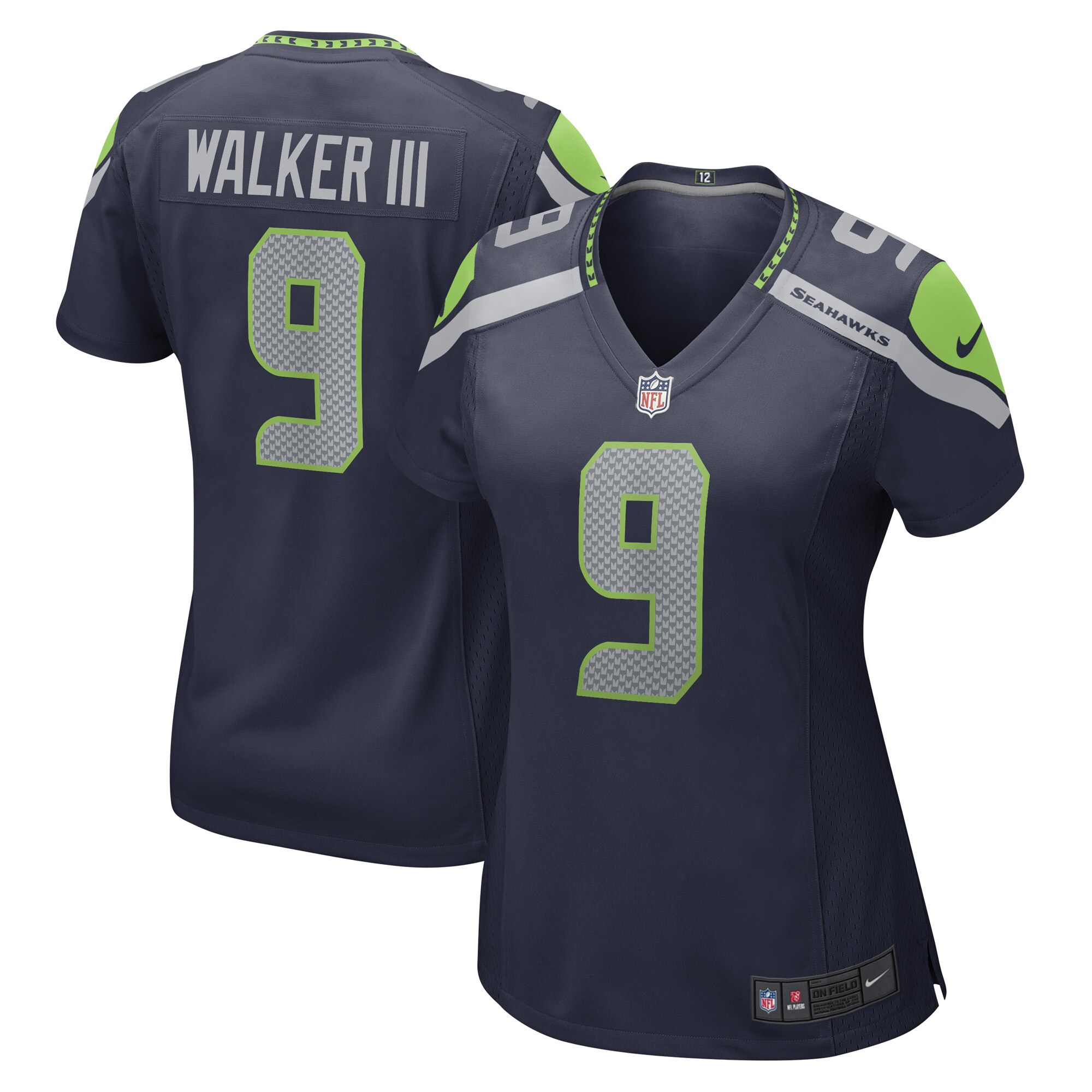 Hunk Wear - Kenneth Walker III Seattle Seahawks Nike Women's Player Jersey ' Navy