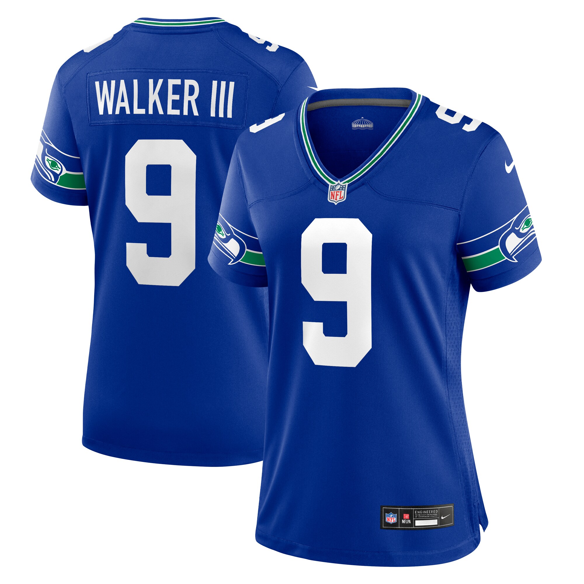 Hunk Wear - Kenneth Walker III Seattle Seahawks Nike Women's Player Jersey ' Royal