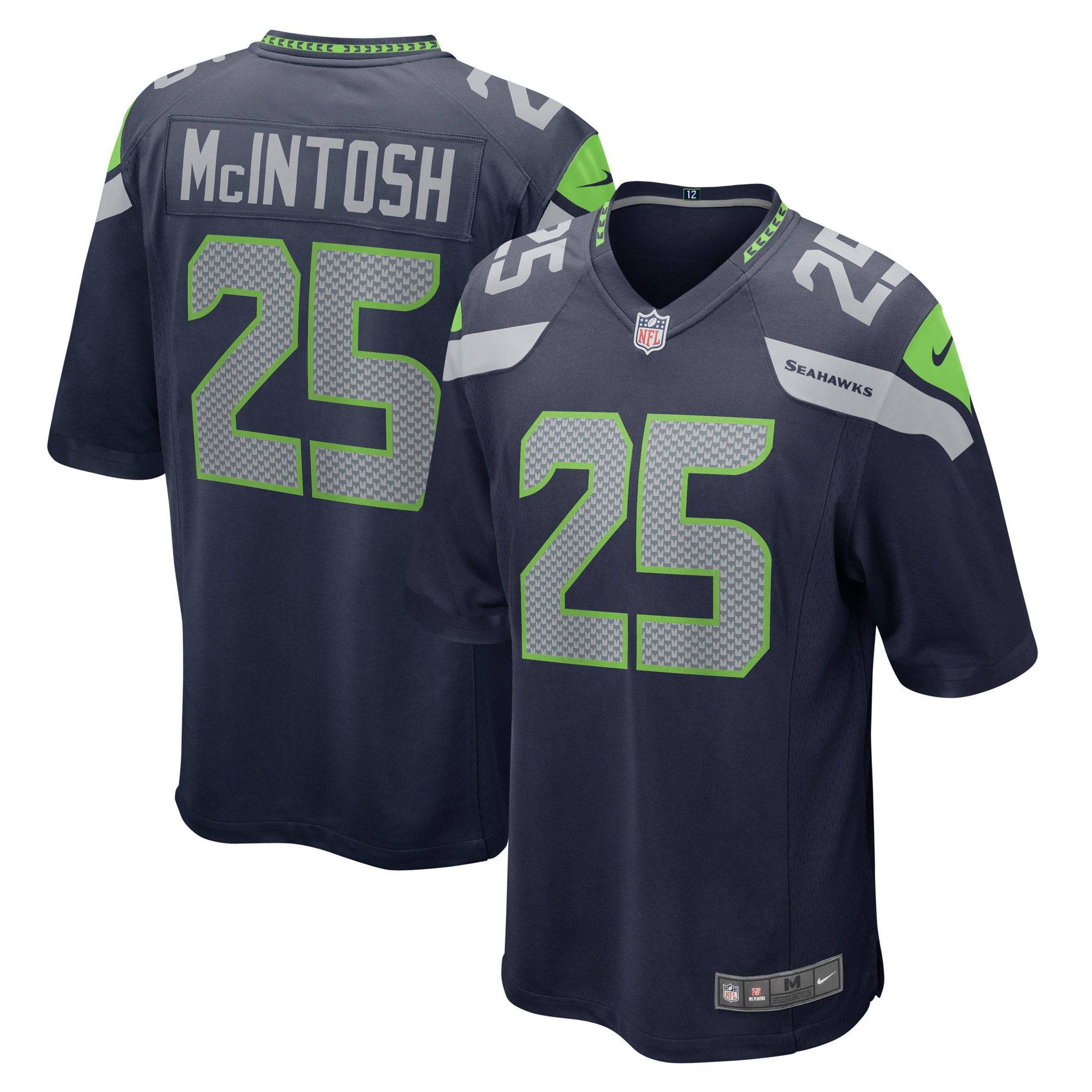 Hunk Wear - Kenny McIntosh Seattle Seahawks Nike Game Jersey – College Navy