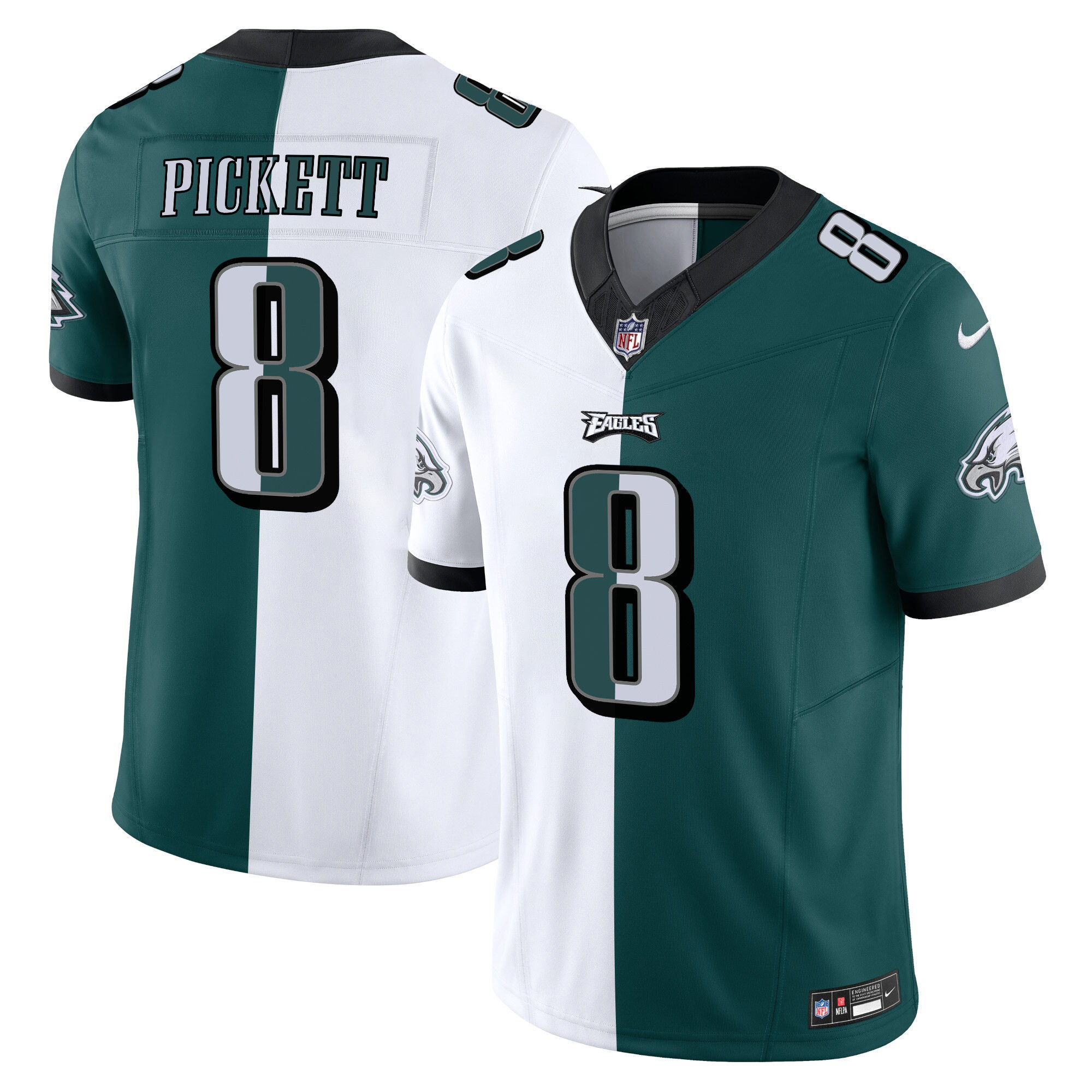 Hunk Wear - Kenny Pickett Men's Philadelphia Eagles Vapor Limited V2 Split Jersey