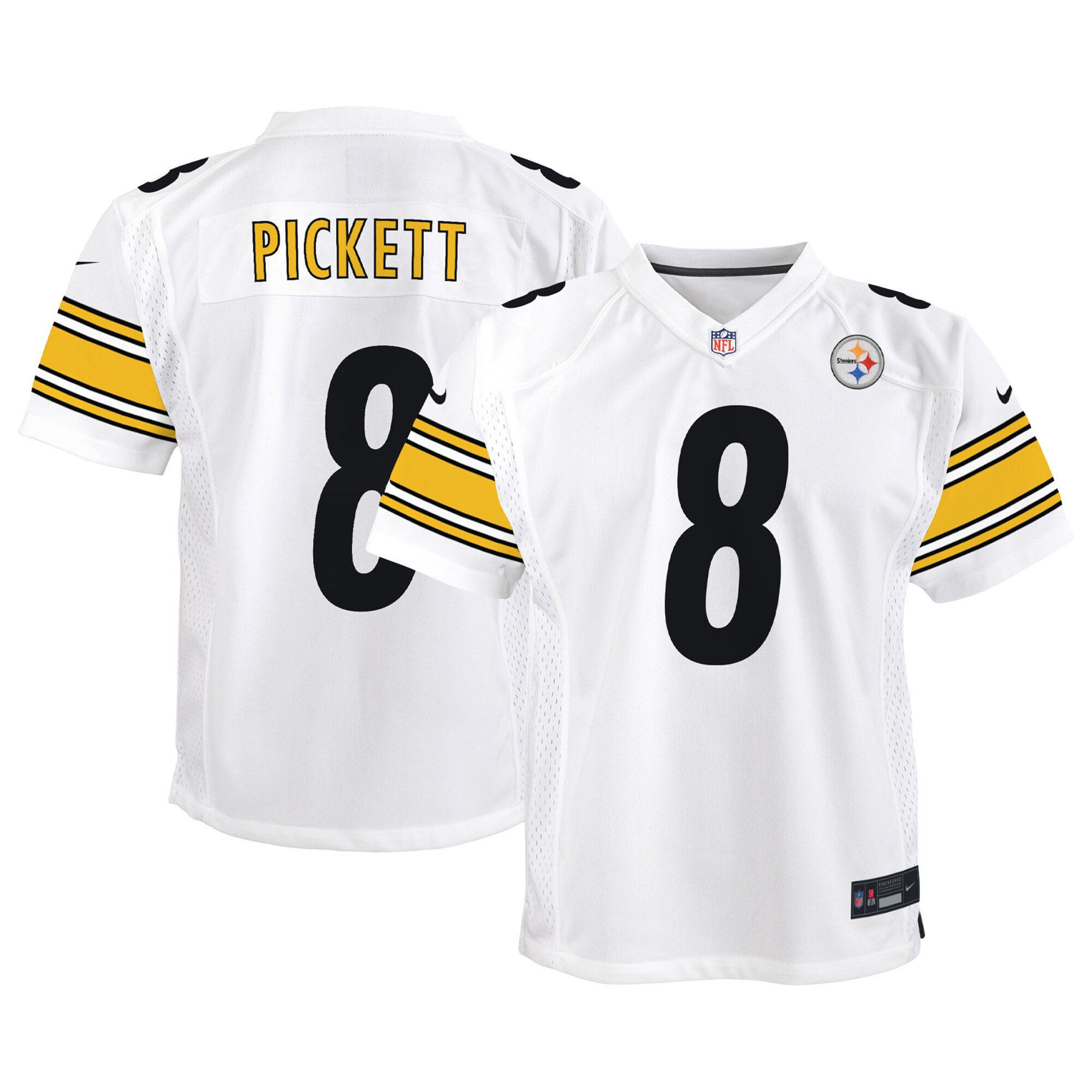 Hunk Wear - Kenny Pickett Pittsburgh Steelers Nike Youth Game Jersey ' White