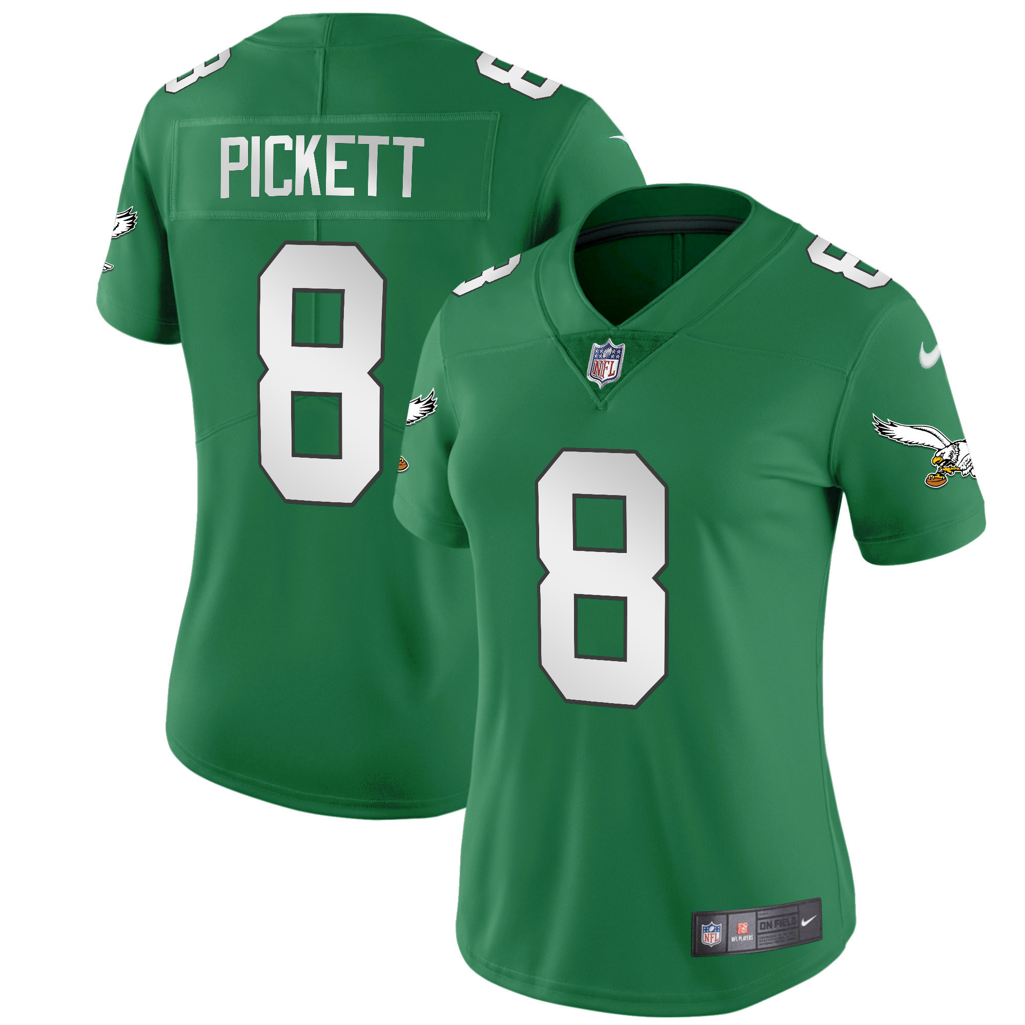 Hunk Wear - Kenny Pickett Women's Philadelphia Eagles Kelly Green Vapor Limited V2 Jersey