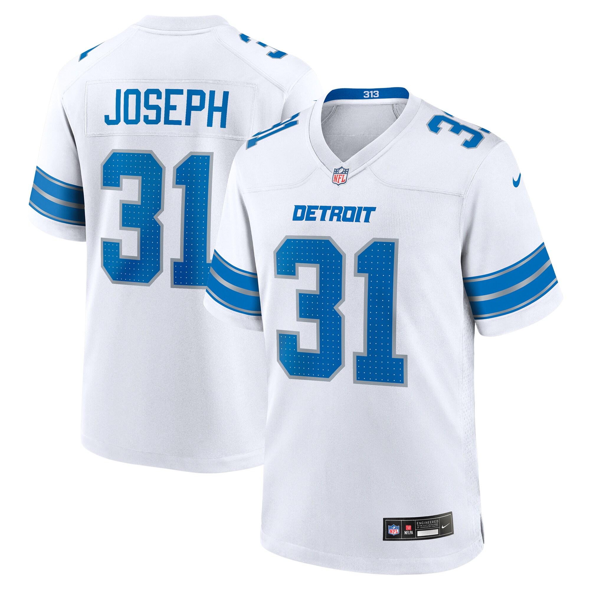 Hunk Wear - Kerby Joseph Detroit Lions Nike Game Jersey ' White