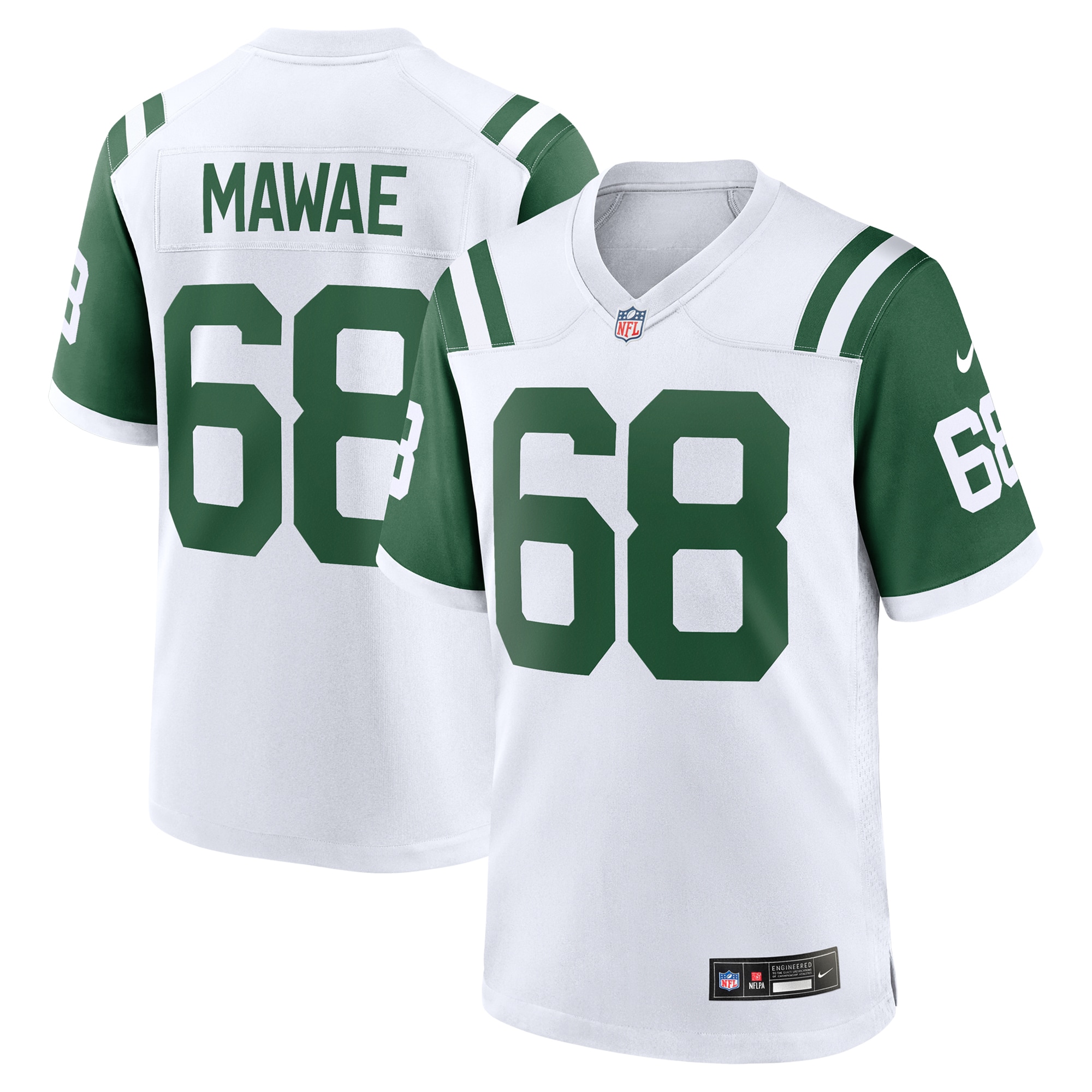 Hunk Wear - Kevin Mawae New York Jets Nike Retired Player Alternate Game Jersey ' White