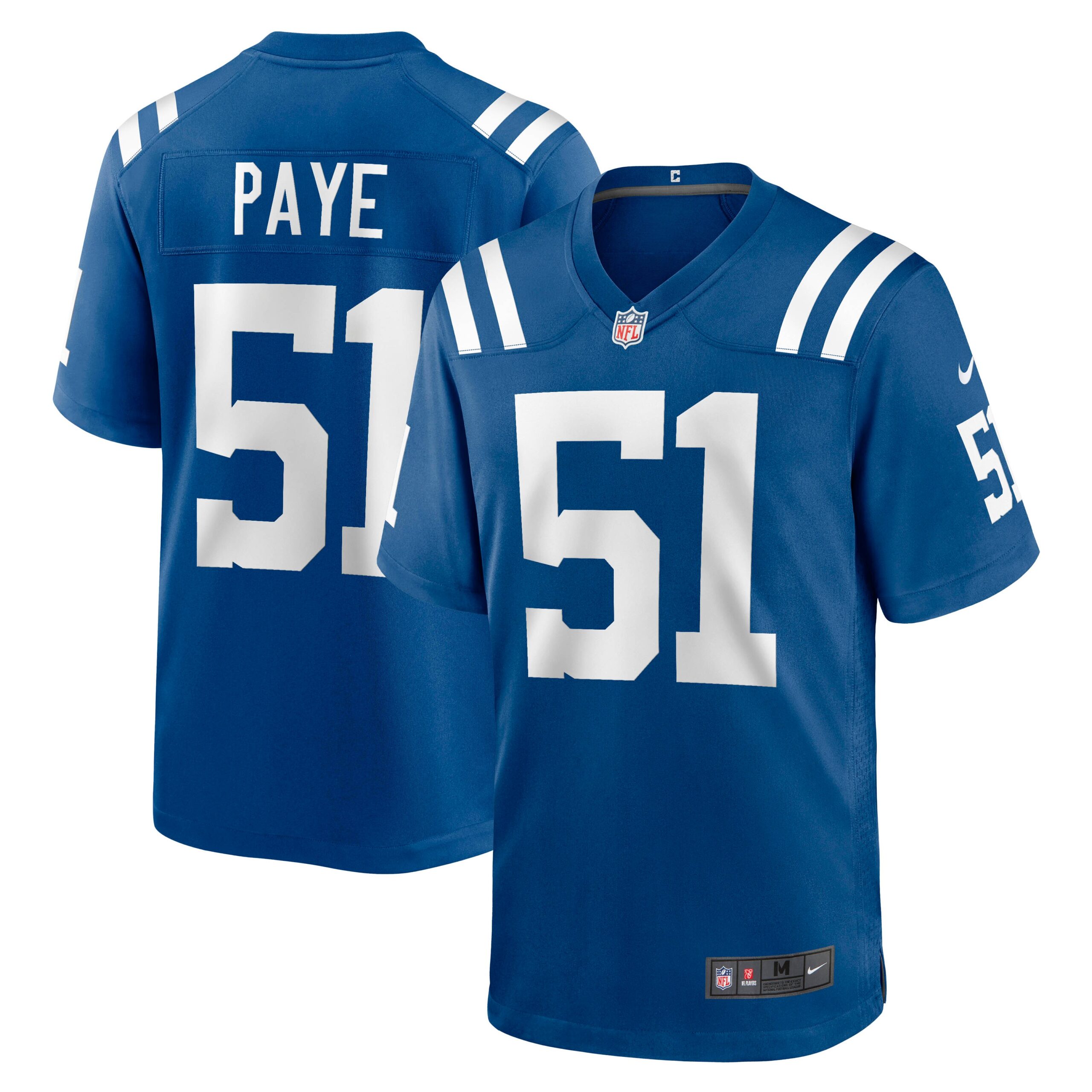 Hunk Wear - Kwity Paye Indianapolis Colts Nike Game Jersey – Royal