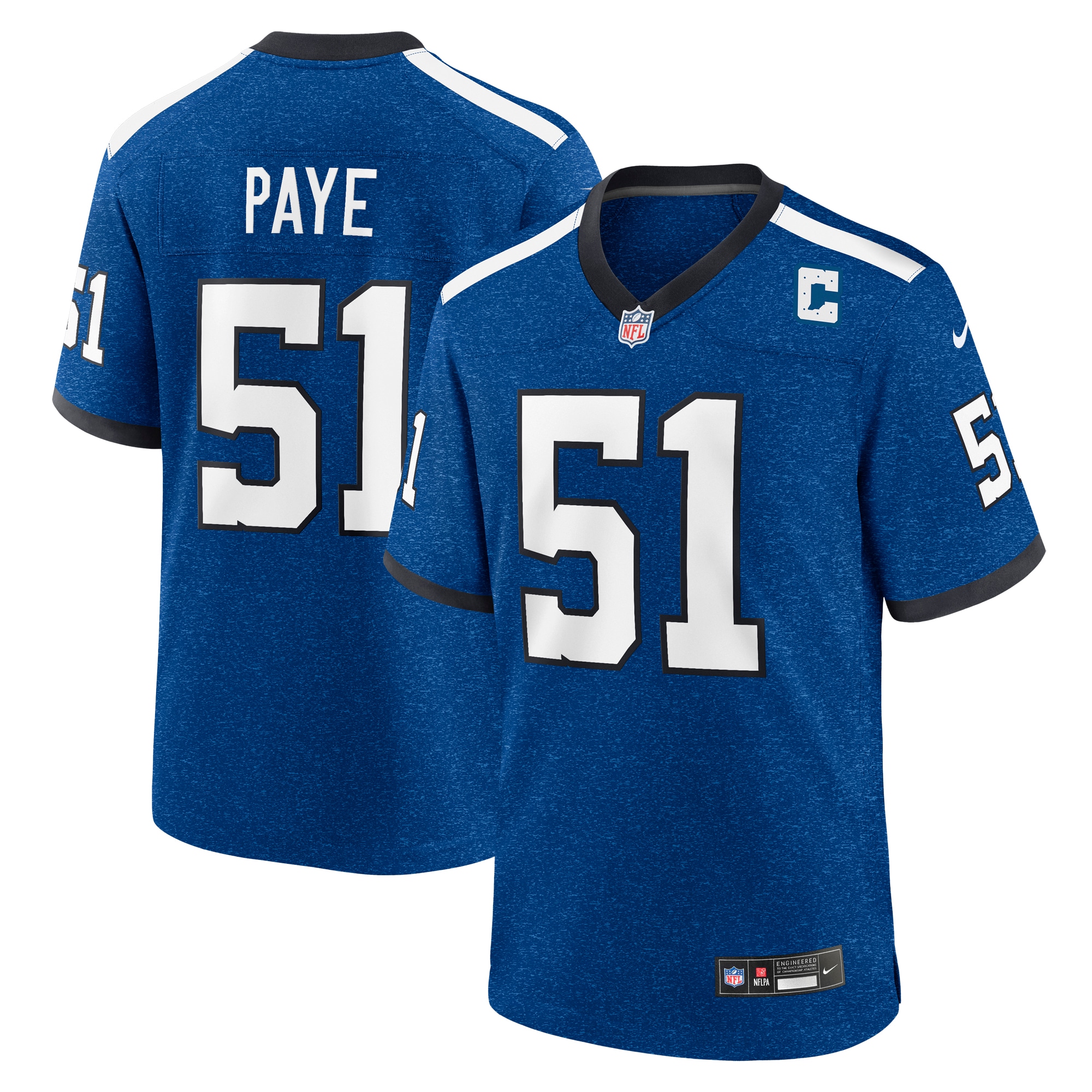 Hunk Wear - Kwity Paye Indianapolis Colts Nike Indiana Nights Alternate Game Jersey Royal