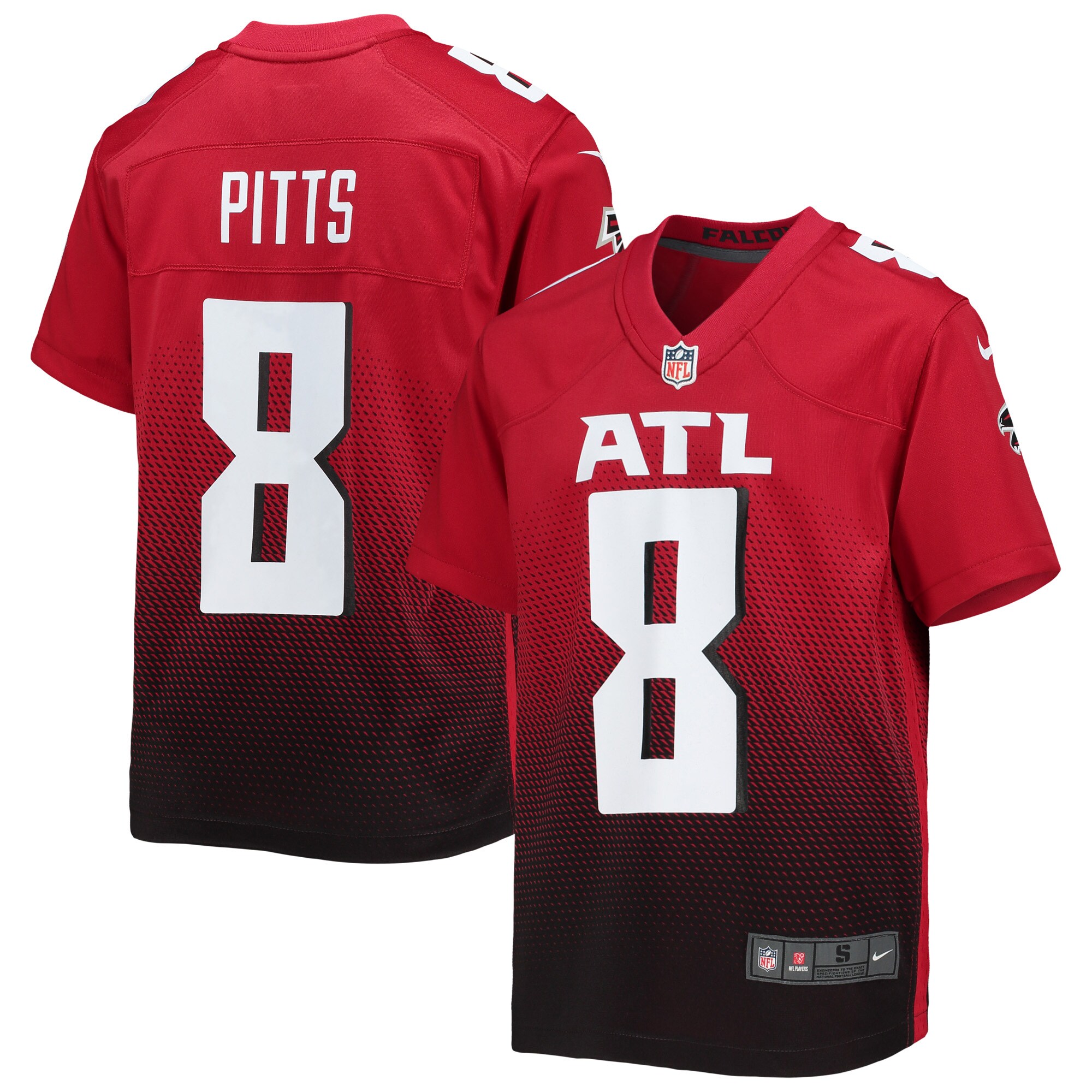 Hunk Wear - Kyle Pitts Atlanta Falcons Nike Youth Game Jersey ' Red