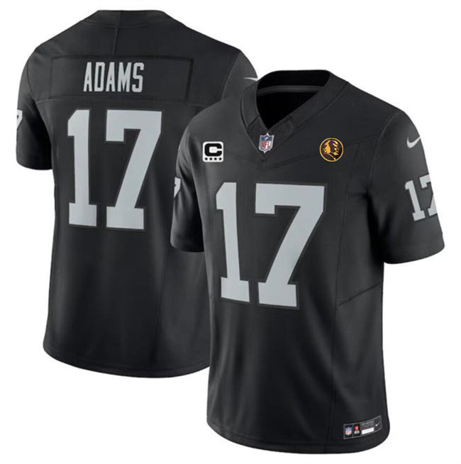 Hunk Wear - Las Vegas Raiders #17 Davante Adams Black 2023 FUSE With 4-Star C Patch And Jersey