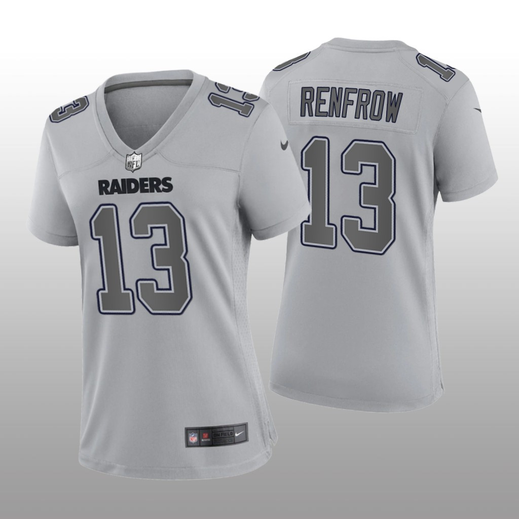 Hunk Wear - Las Vegas Raiders Hunter Renfrow Gray Jersey Atmosphere Fashion Game - Women's